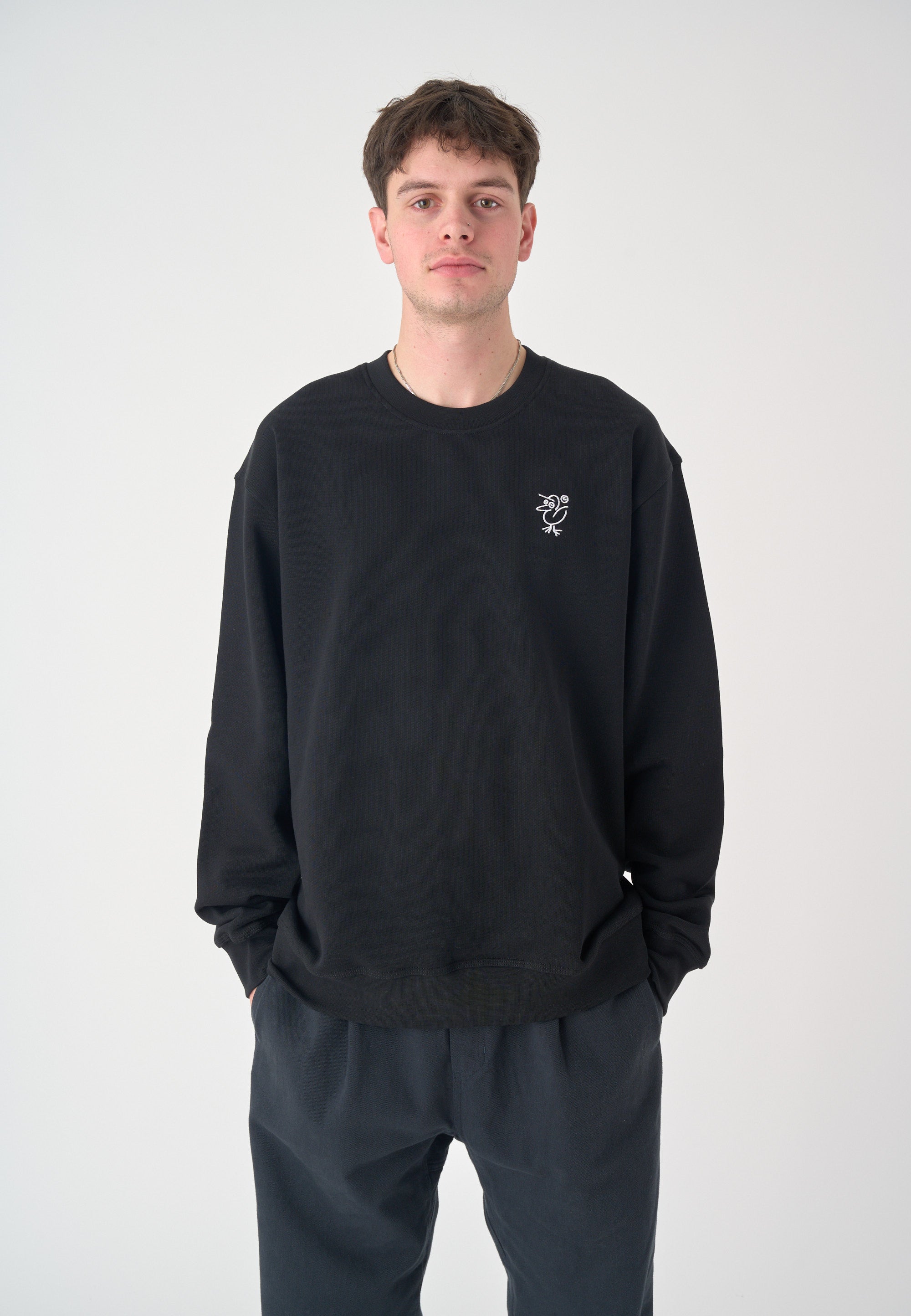cleptomanicx-sketch-gull-crewneck-sweatshirt-bio-baumwolle-boxy image 4