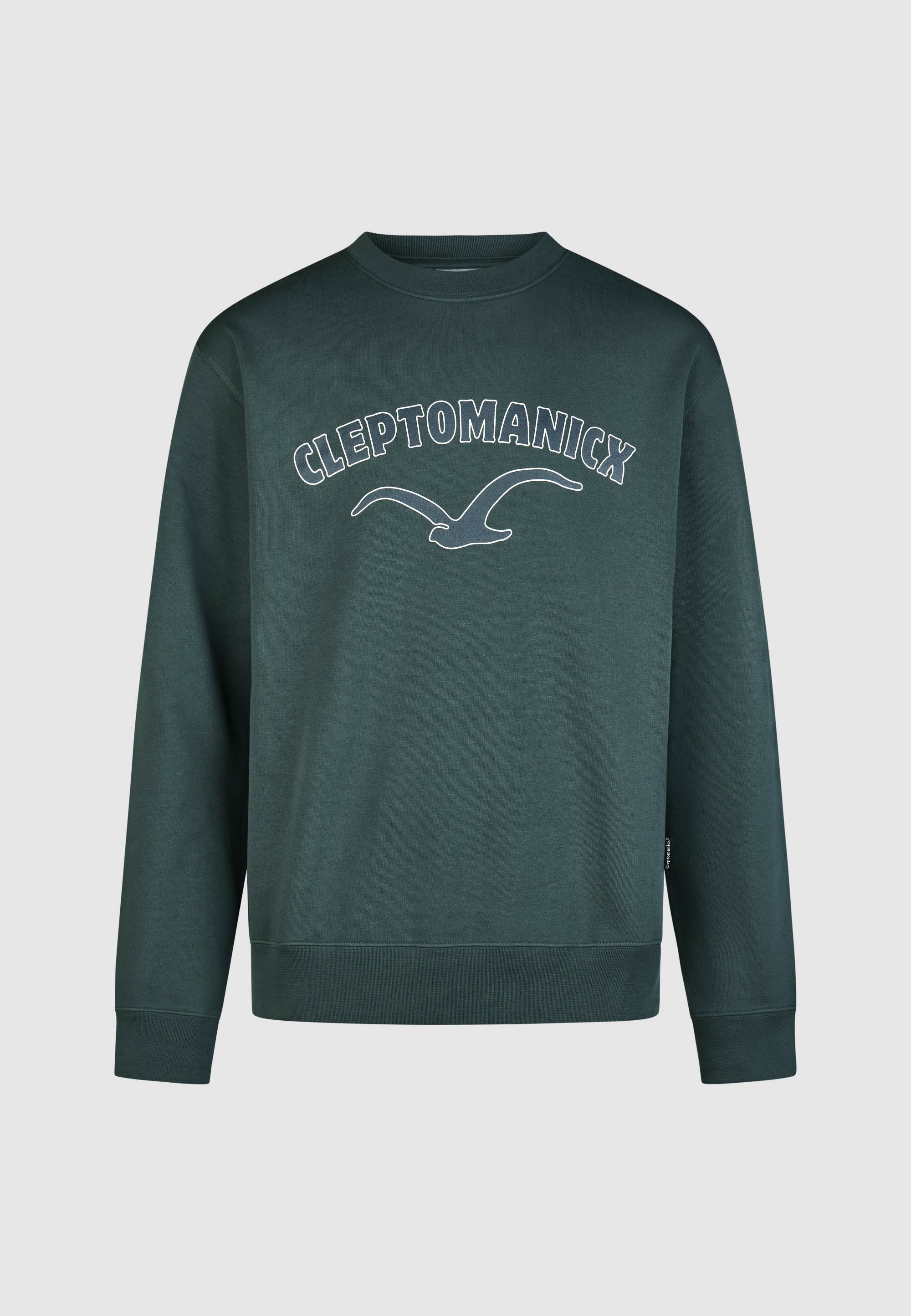 cleptomanicx-college-type-crewneck-sweatshirt-bio-print image 1