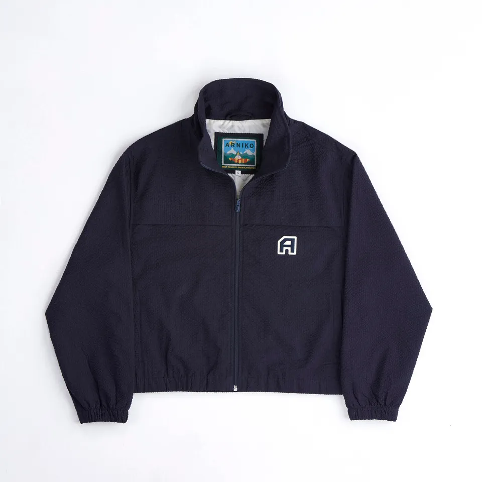 arniko-nannini-jacke-damen-navy-seersucker image 1
