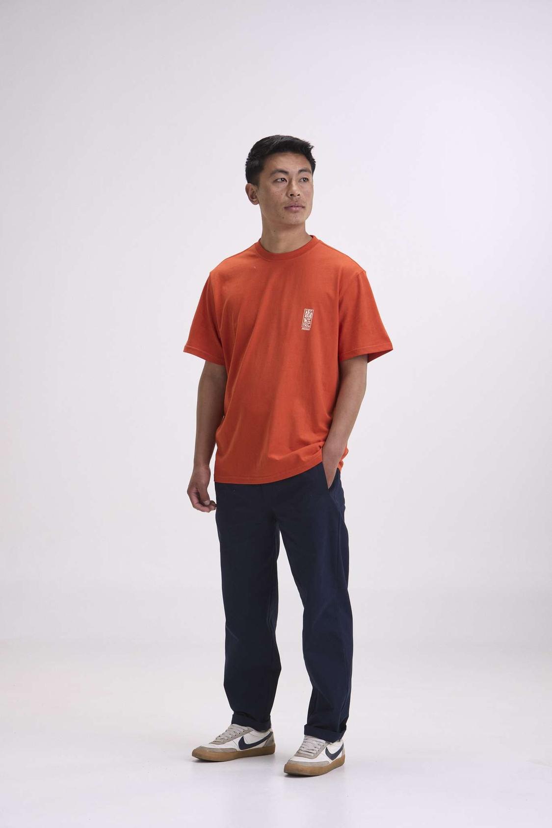 arniko-mustang-t-shirt-orange-bio-baumwolle-leopard image 5