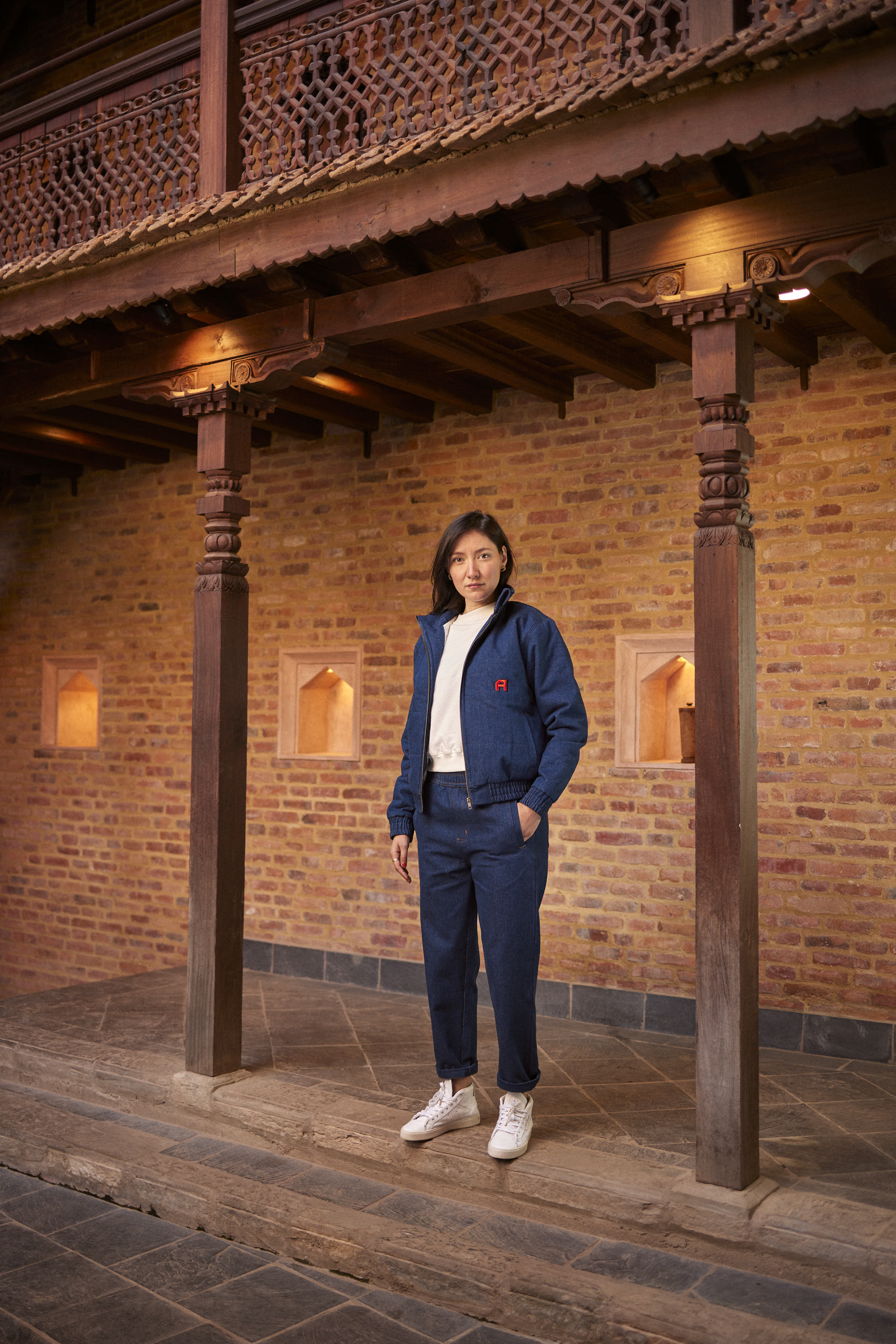 arniko-rubey-rara-jacke-indigo-denim-bio-baumwolle image 6
