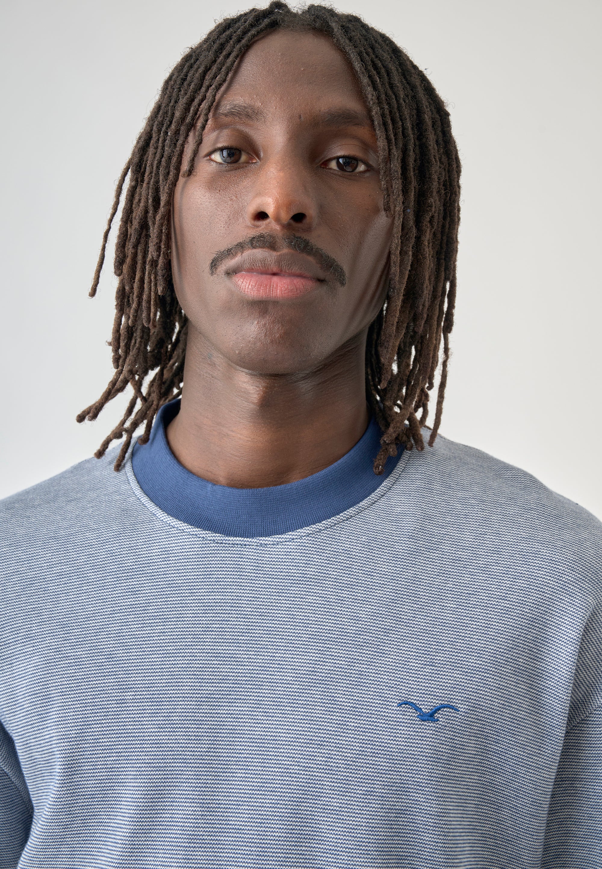 cleptomanicx-ligull-mini-stripe-boxy-crewneck-sweatshirt image 5