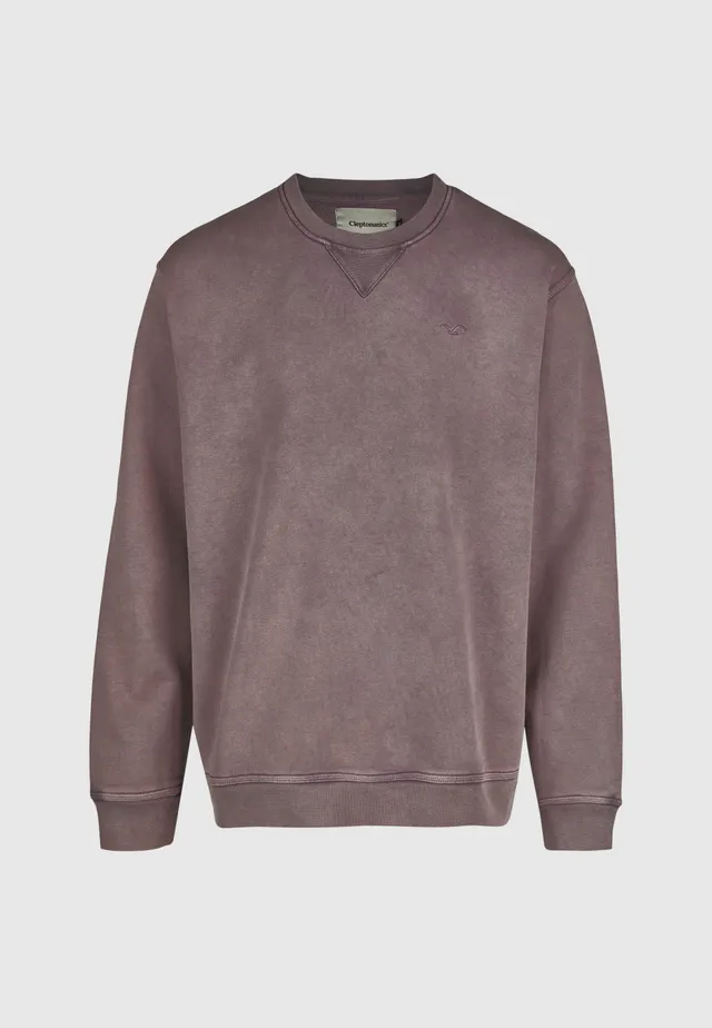 cleptomanicx-ligull-washed-boxy-crewneck-sweatshirt-bio-baumwolle image 1
