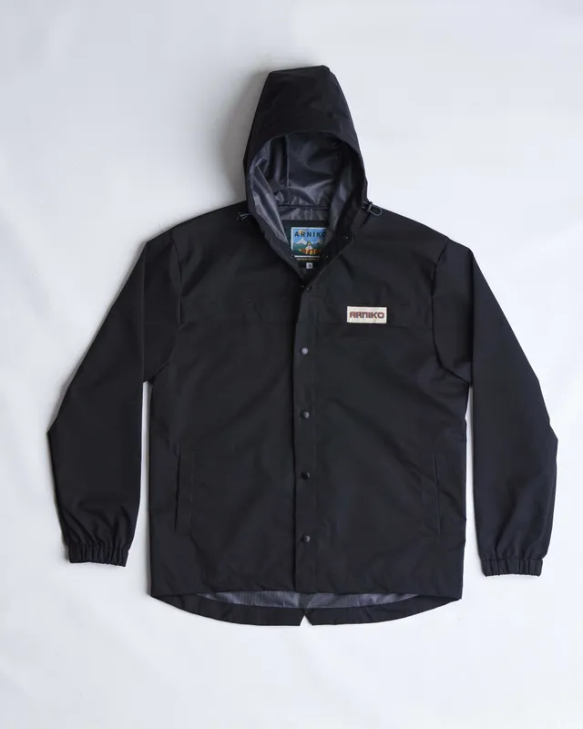 arniko-monsoon-jacke-black-regenjacke-wasserabweisend image 1