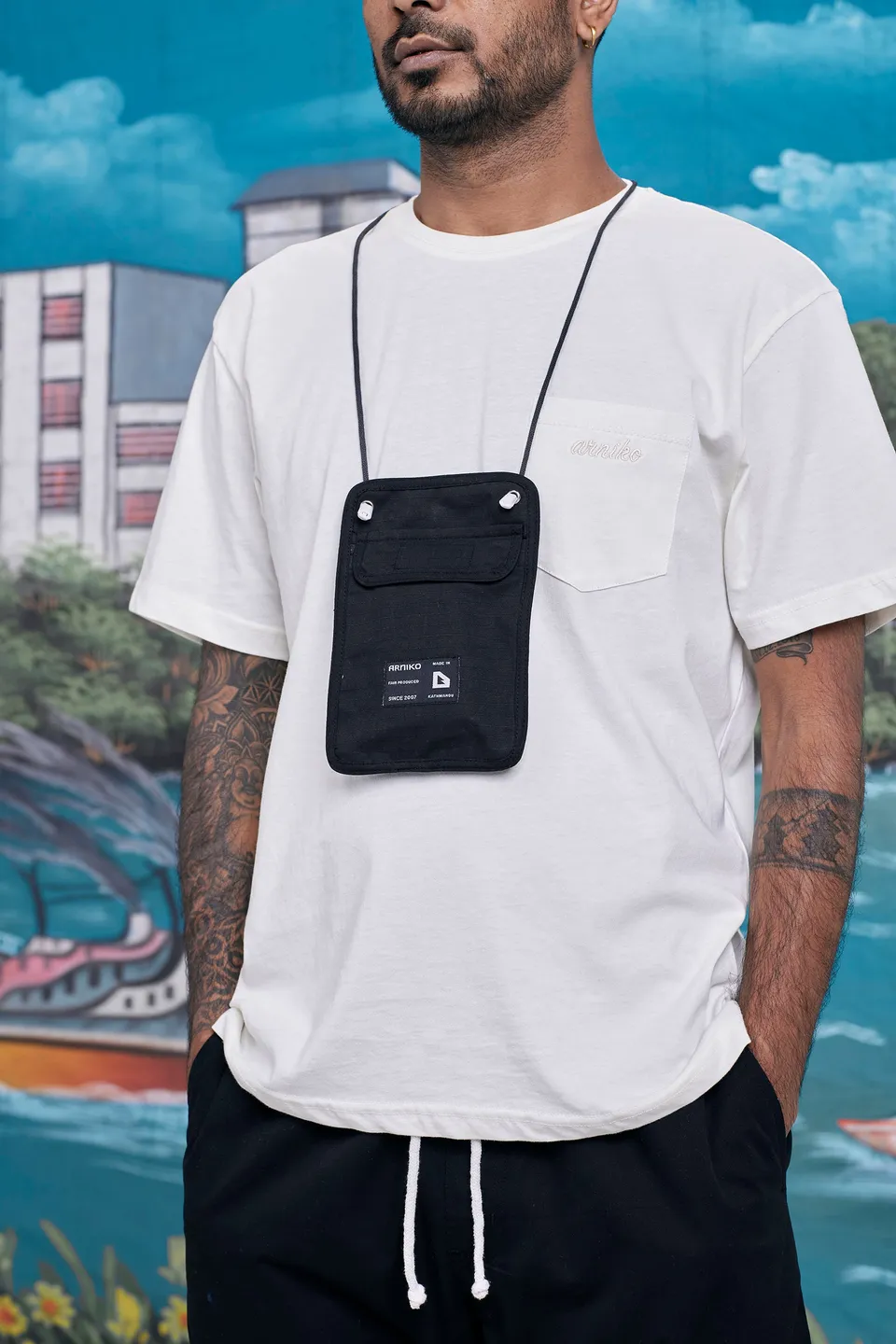 arniko-bags-pouch-ray-black-beutel-schwarz-ripstop image 1