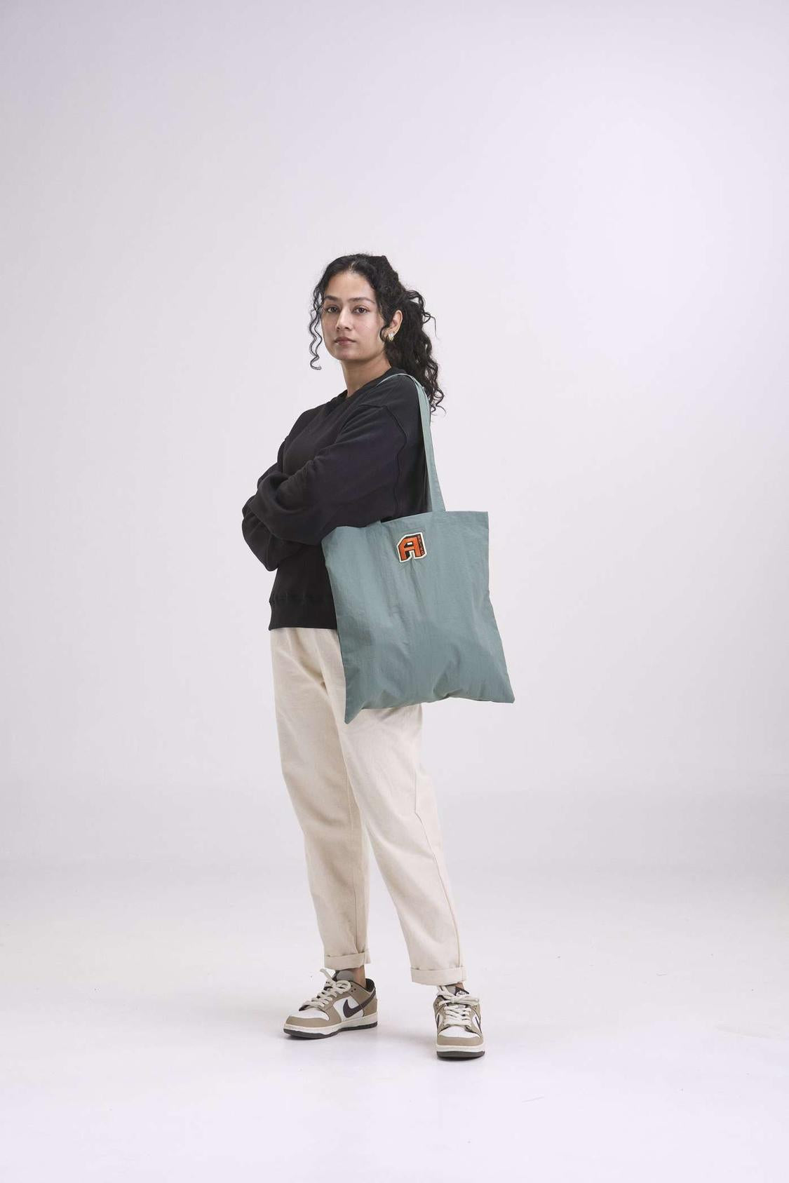 arniko-tote-bag-a-sky-mint-nylon-shopper image 5