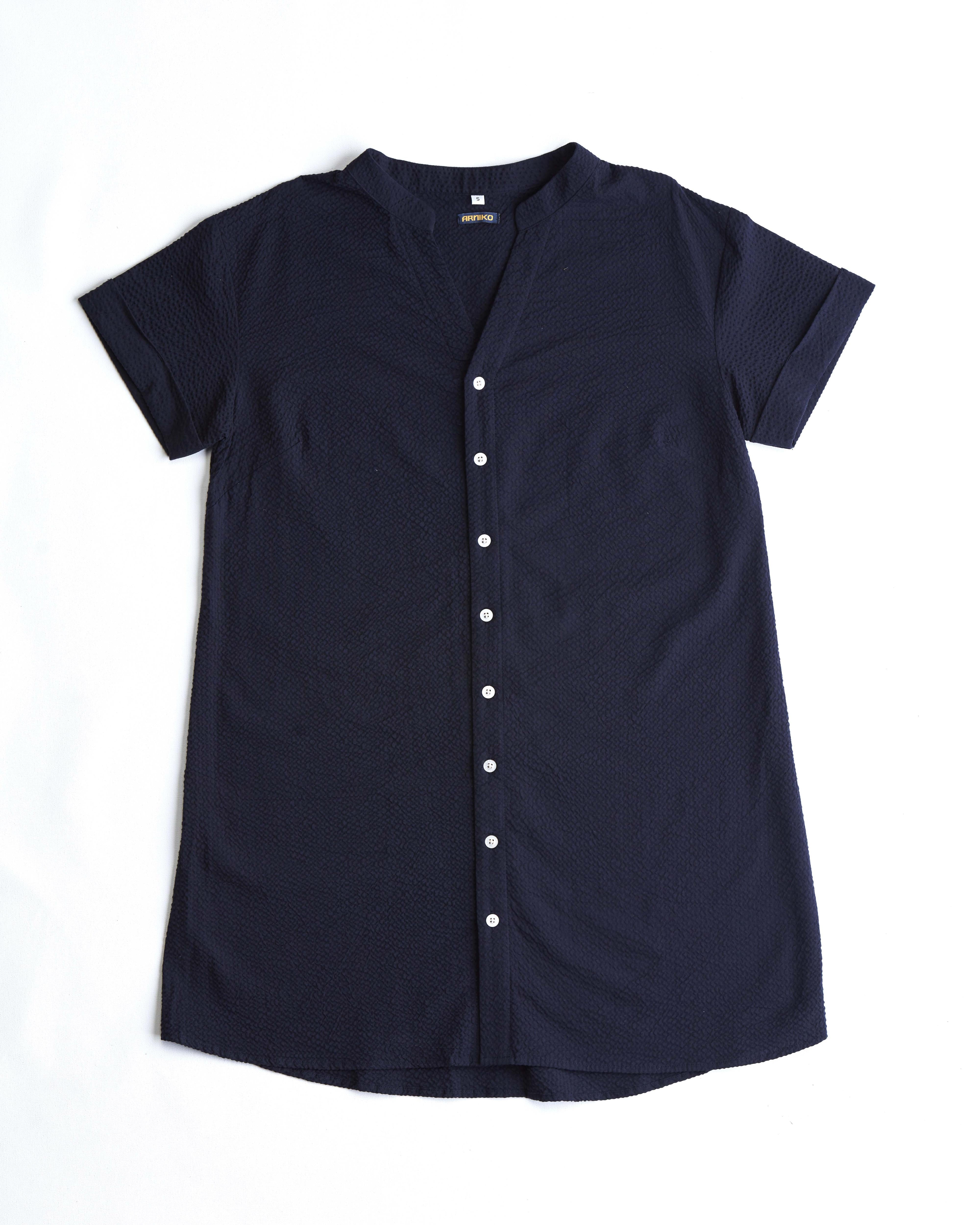 arniko-jo-kleid-navy-seersucker-bio-baumwolle image 1