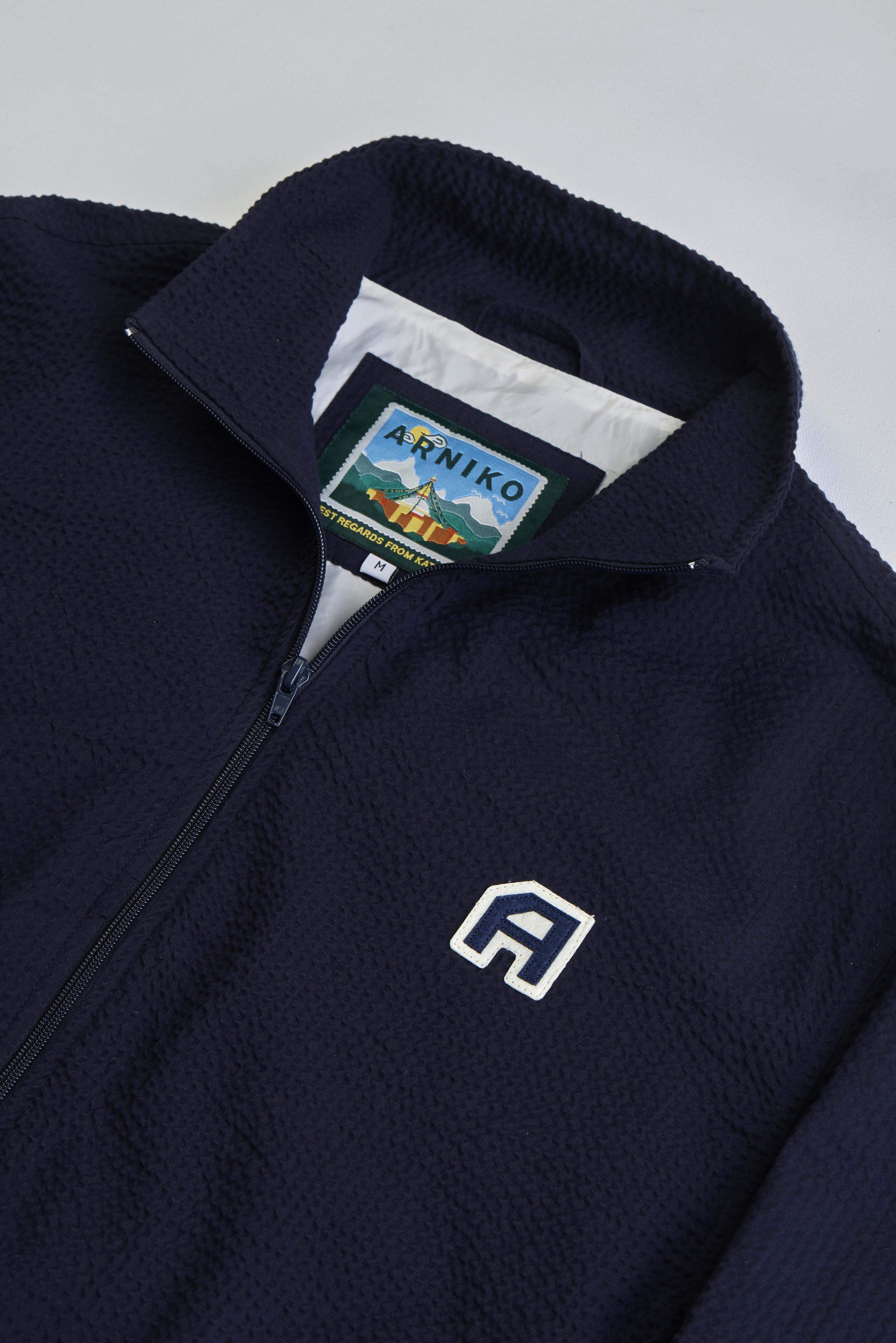 arniko-paolo-jacke-navy-seersucker-baumwolljacke image 3
