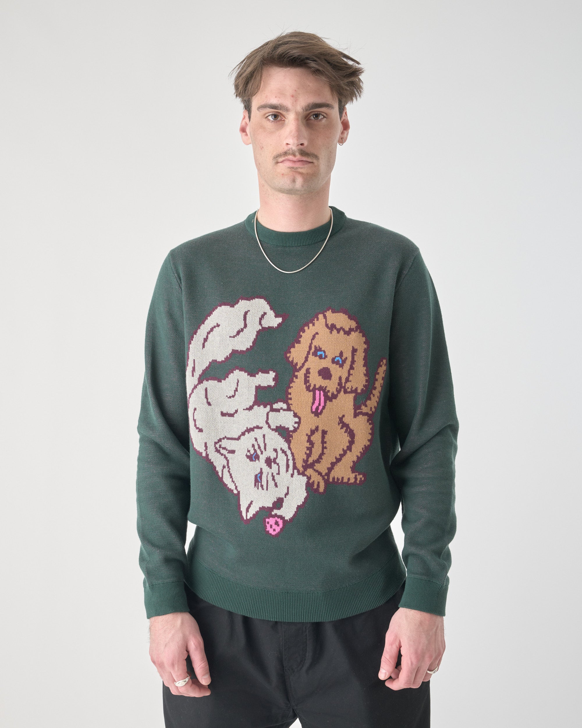 cleptomanicx-crewneck-cat-dog-pullover-bio image 4