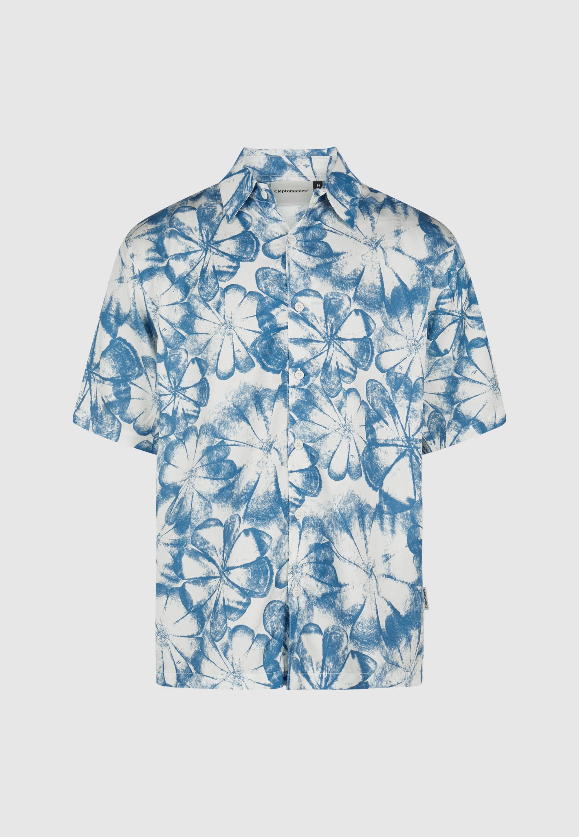 cleptomanicx-shirt-flowers-kurzarmhemd-lyocell-print image 1