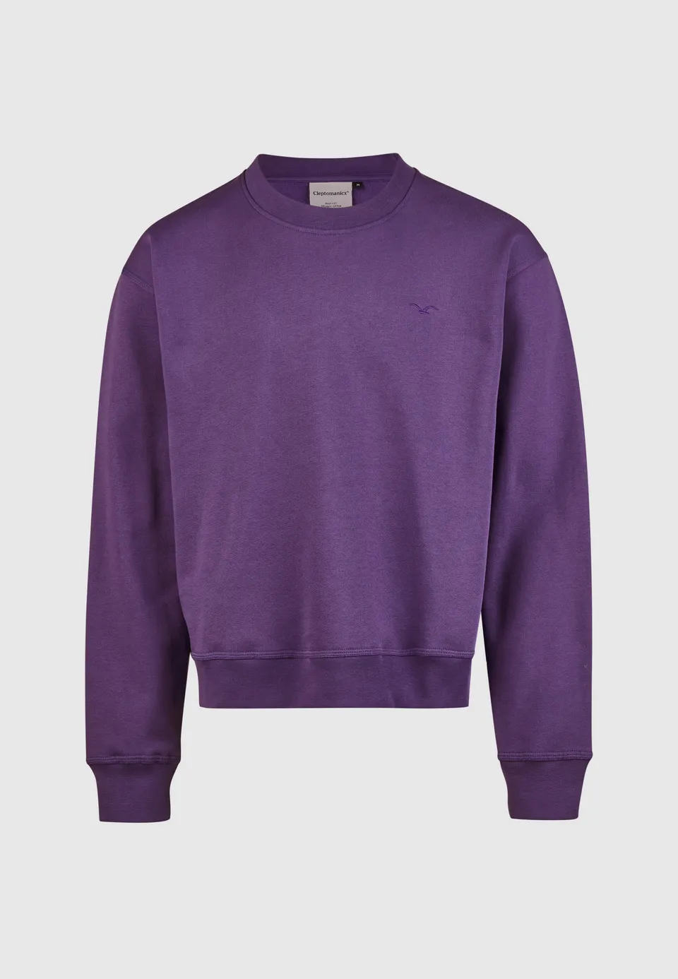 cleptomanicx-ligull-boxy-crop-crewneck-sweatshirt image 1