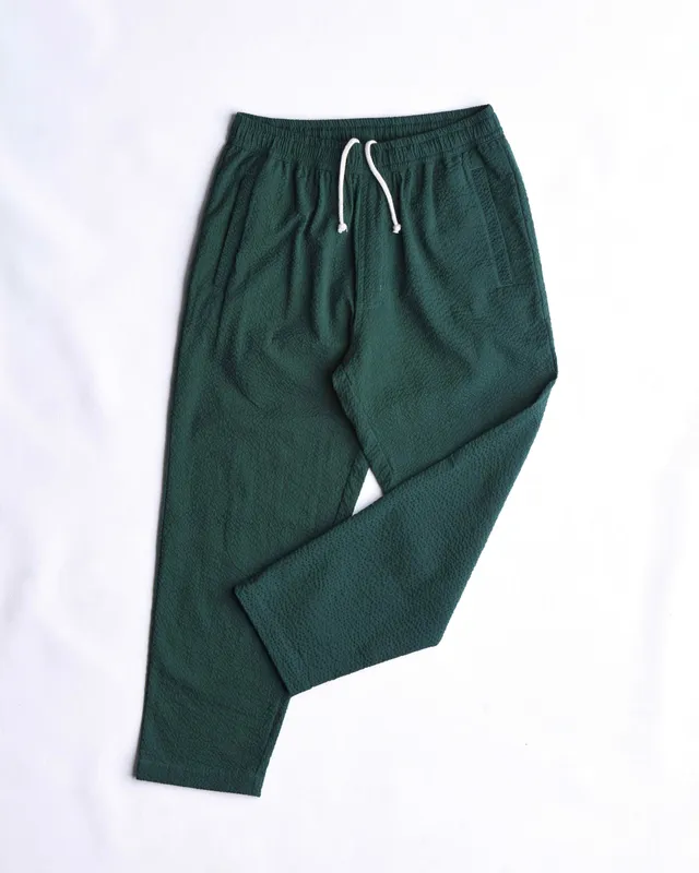 arniko-nigen-hose-gr-n-seersucker-bio-baumwolle-gummibund image 1