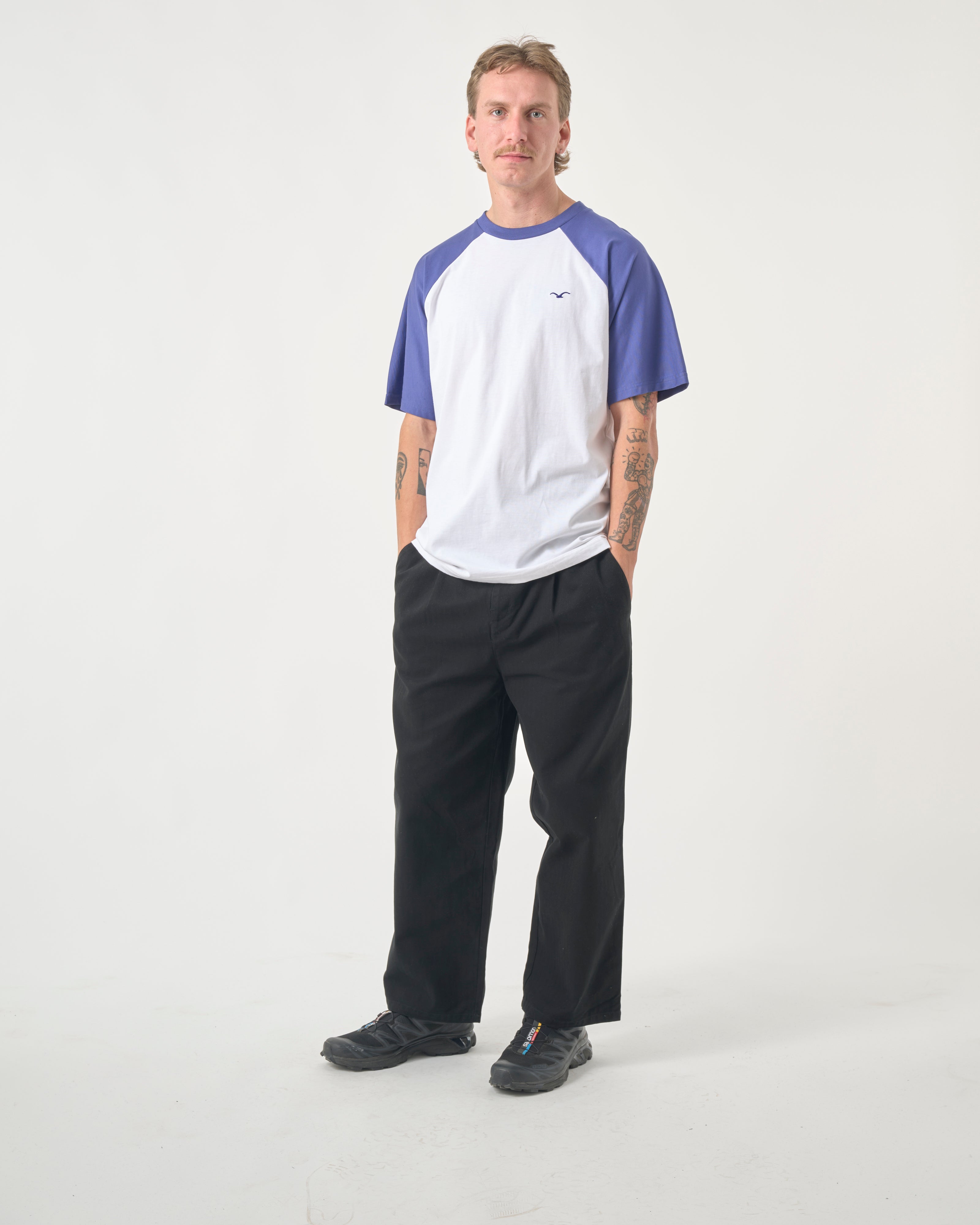 cleptomanicx-boxy-tee-ligull-college-t-shirt-stick image 2