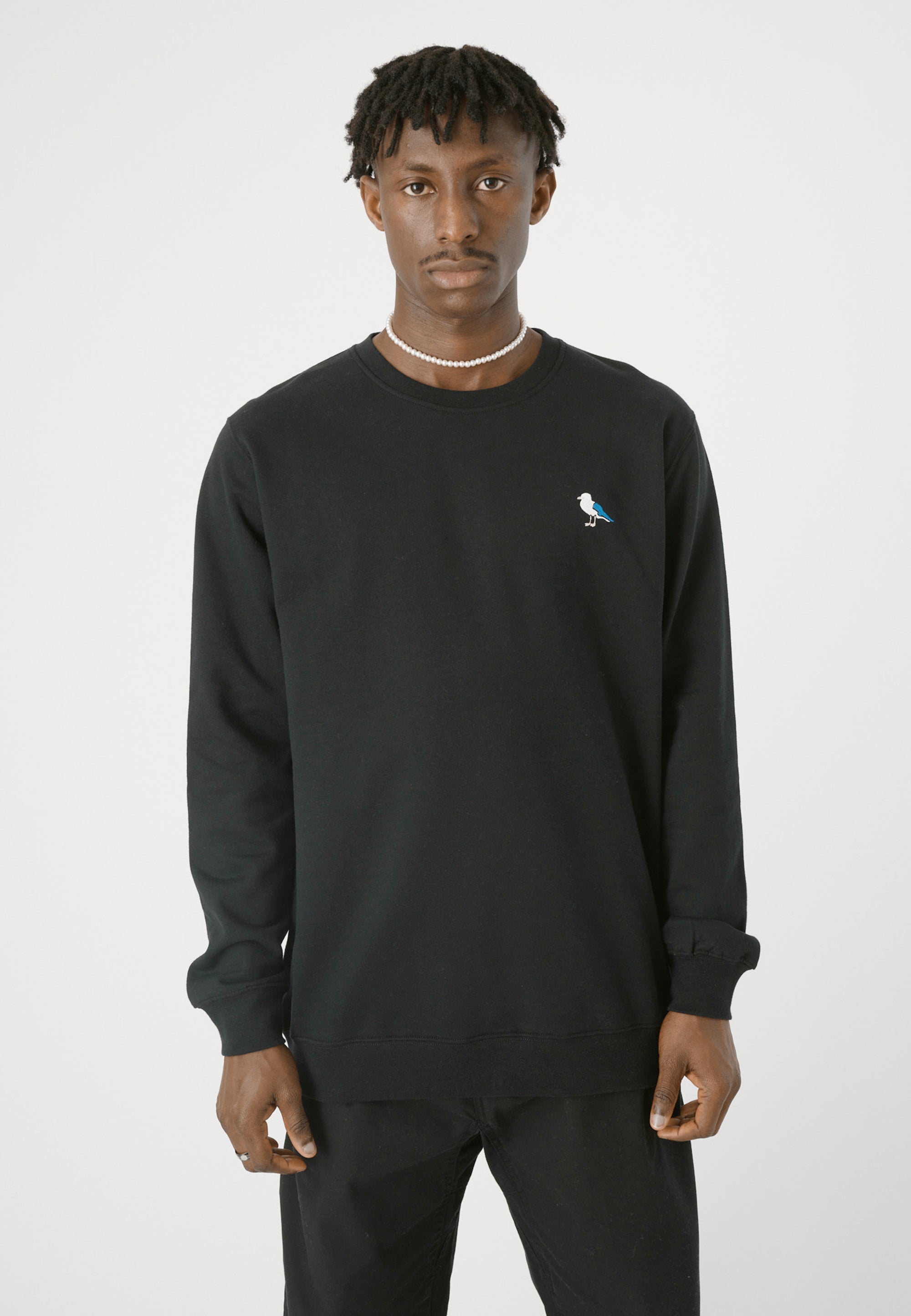 cleptomanicx-embro-gull-regular-crewneck-stickerei image 3