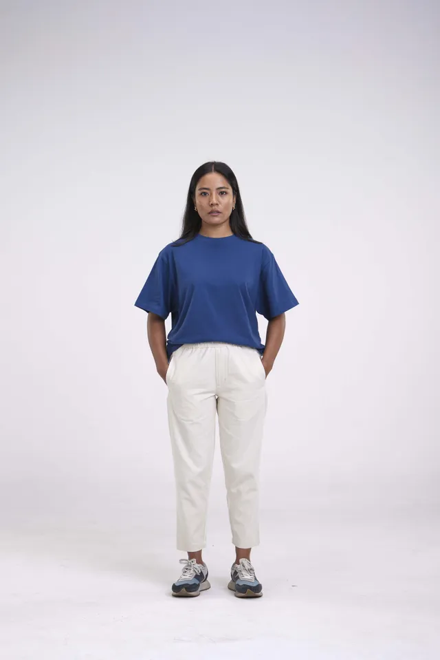 arniko-lisa-washed-blue-t-shirt-damen-lockerer-schnitt image 1