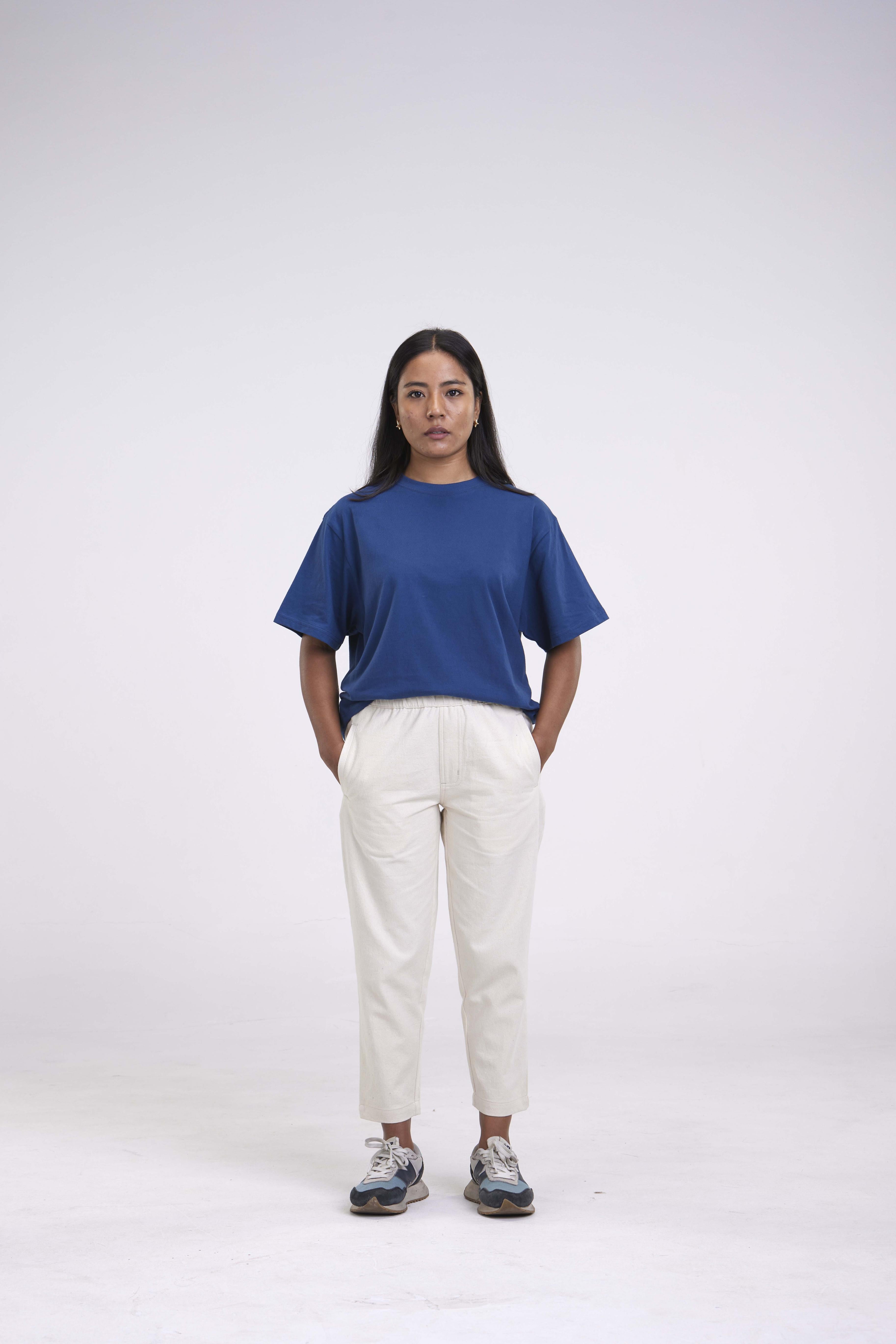 arniko-lisa-washed-blue-t-shirt-damen-lockerer-schnitt image 1
