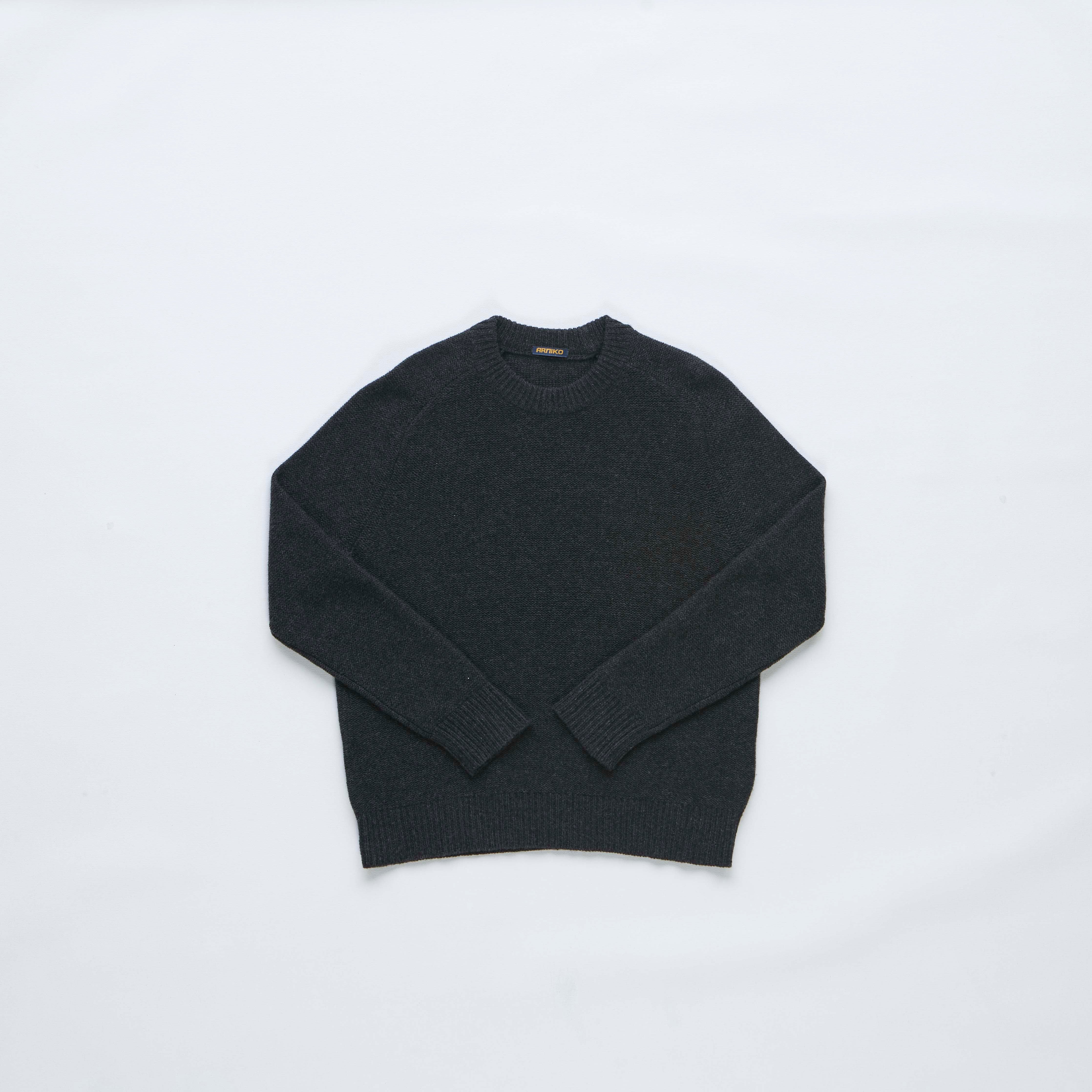 arniko-pravin-black-melange-strickpullover-merino image 1