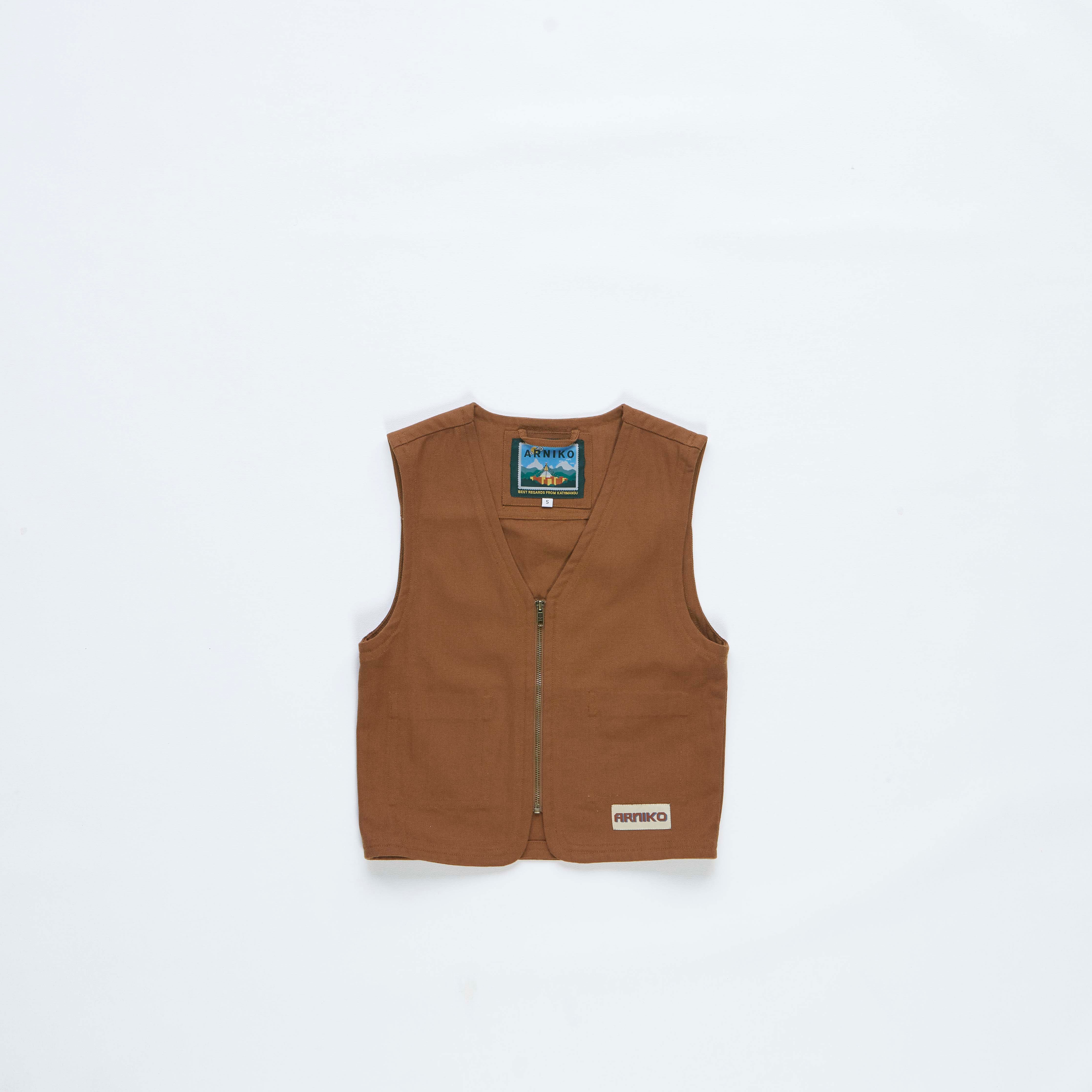 arniko-jackets-zip-vest-nuru-tawny-canvas-weste-damen image 1