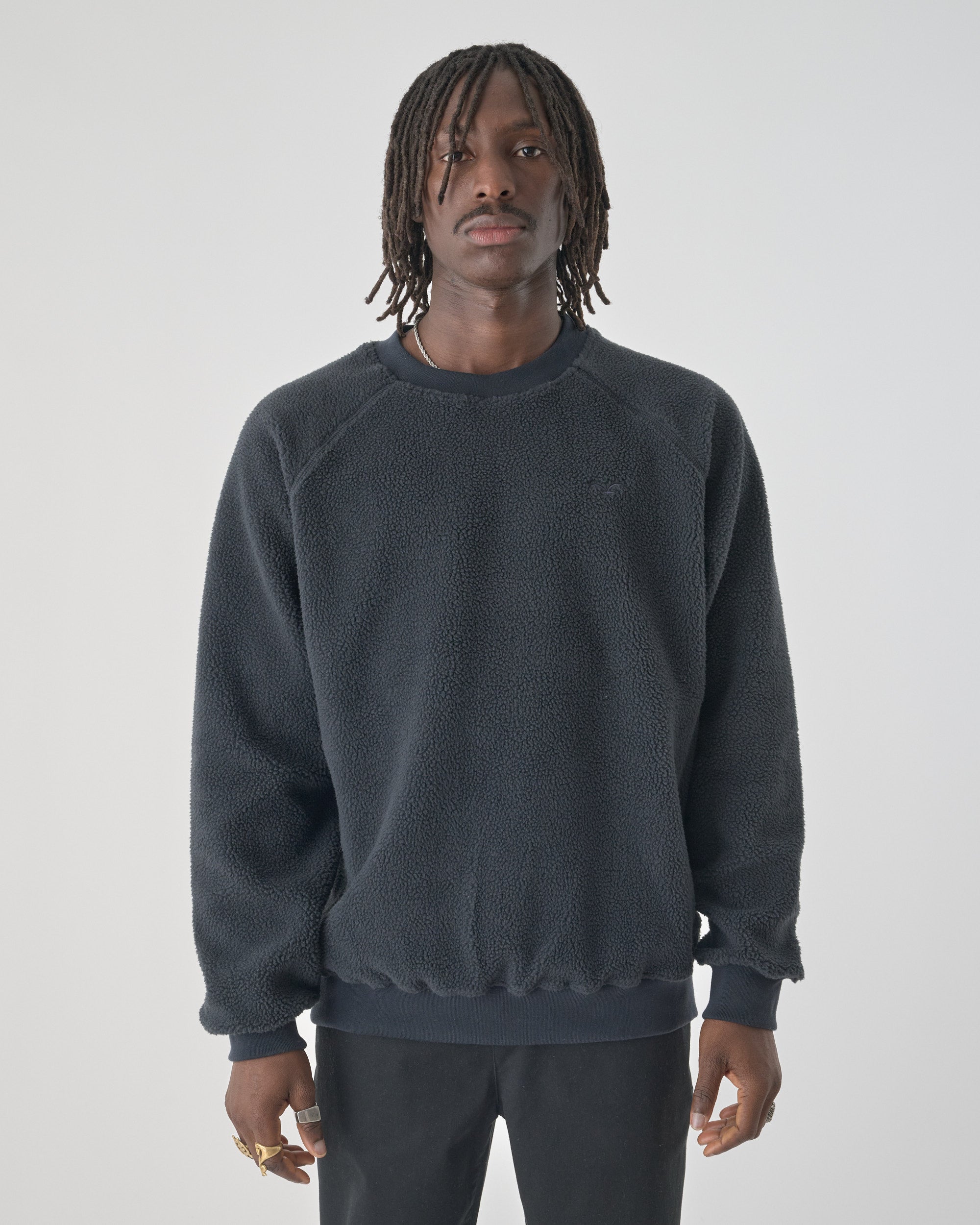 cleptomanicx-flaneur-crewneck-sweatshirt-teddyfleece image 3