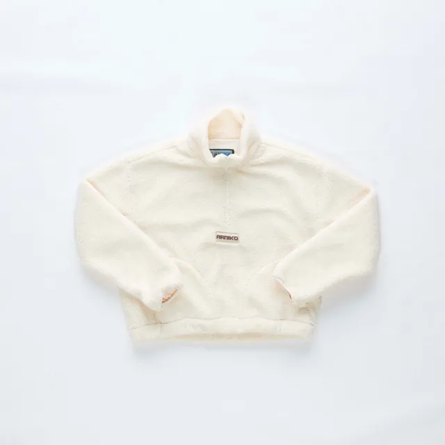 arniko-moha-half-zip-jacke-off-white-recycling-pet image 1