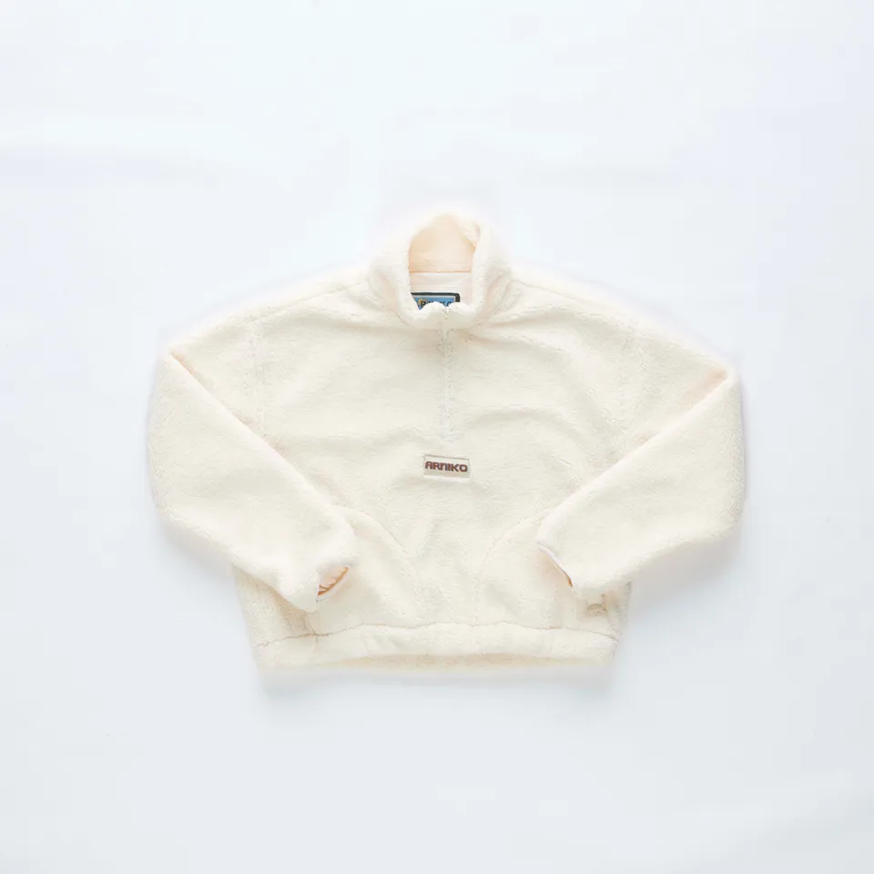 arniko-moha-half-zip-jacke-off-white-recycling-pet image 1
