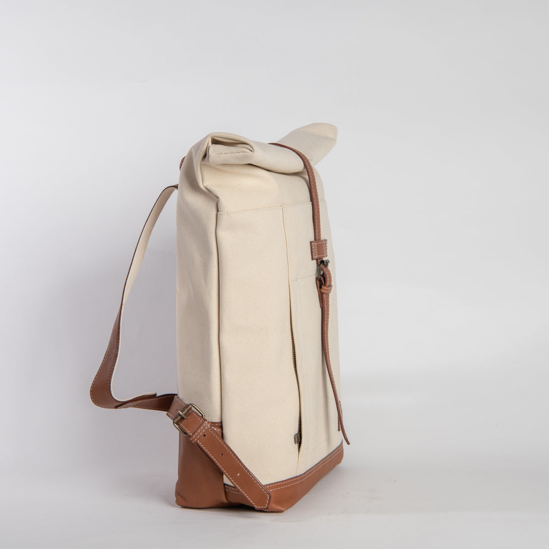 arniko-bags-roll-up-off-white-rucksack-canvas-16-22l-laptop image 3