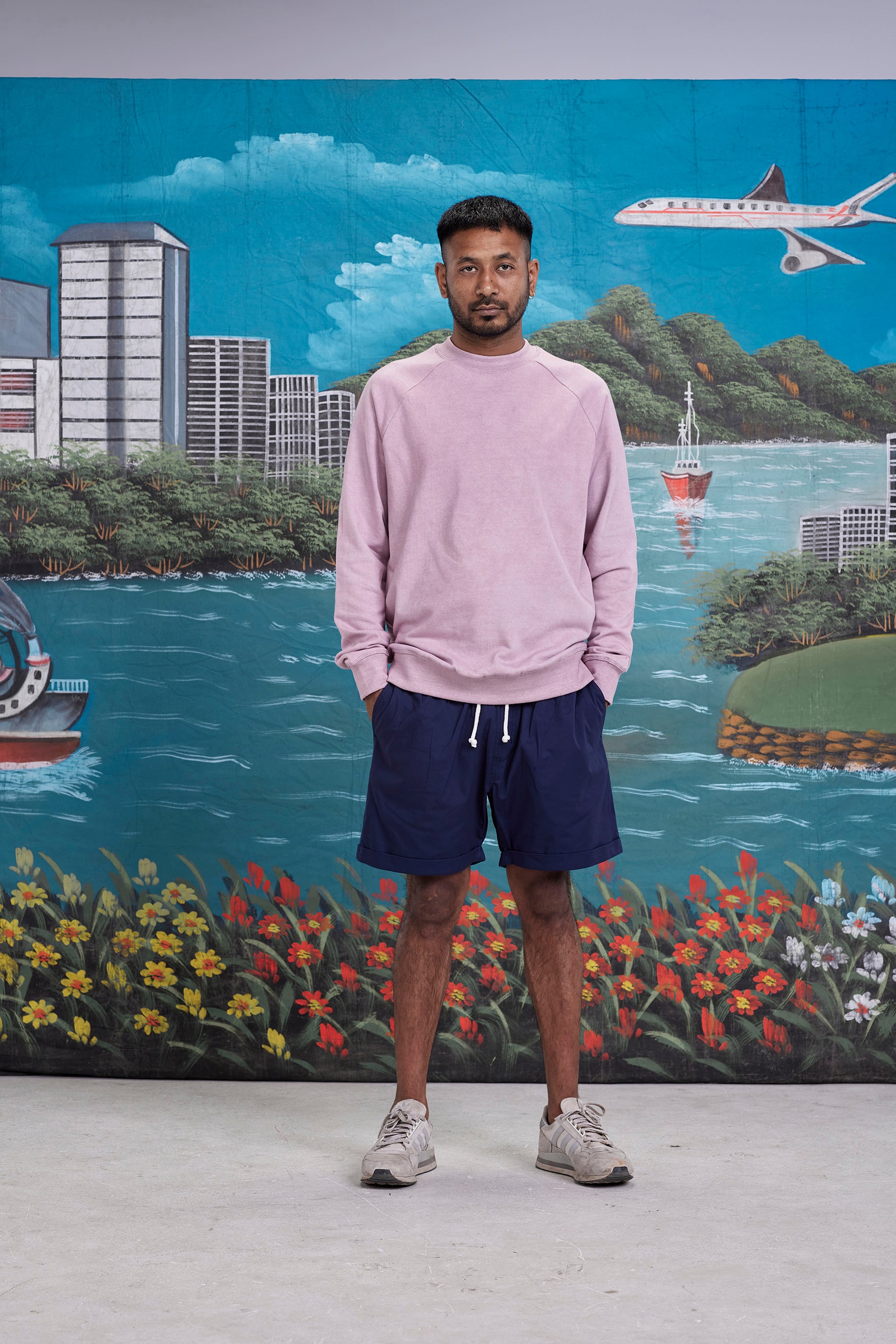 arniko-rishi-shorts-navy-twill-baumwolle image 1