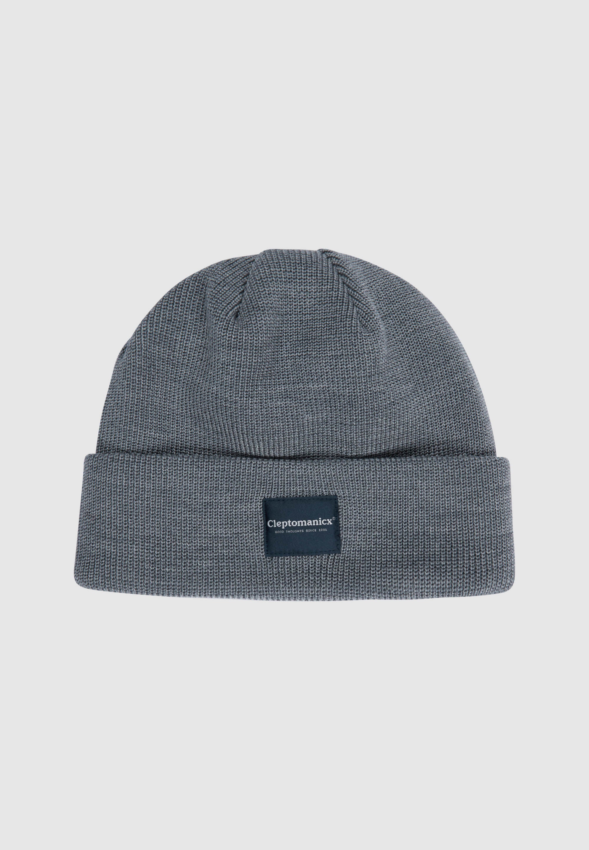 cleptomanicx-mono-color-beanie-m-tze-mit-patch image 1
