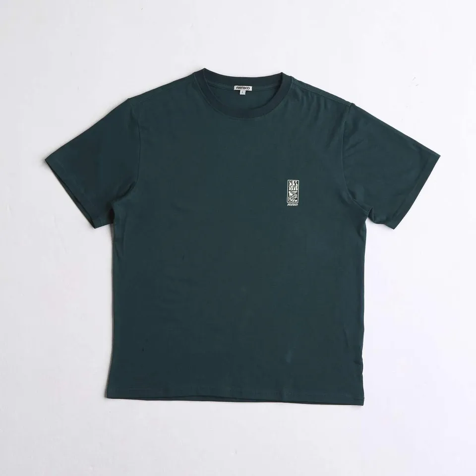 arniko-mustang-t-shirt-bottle-green-bio-herren image 1