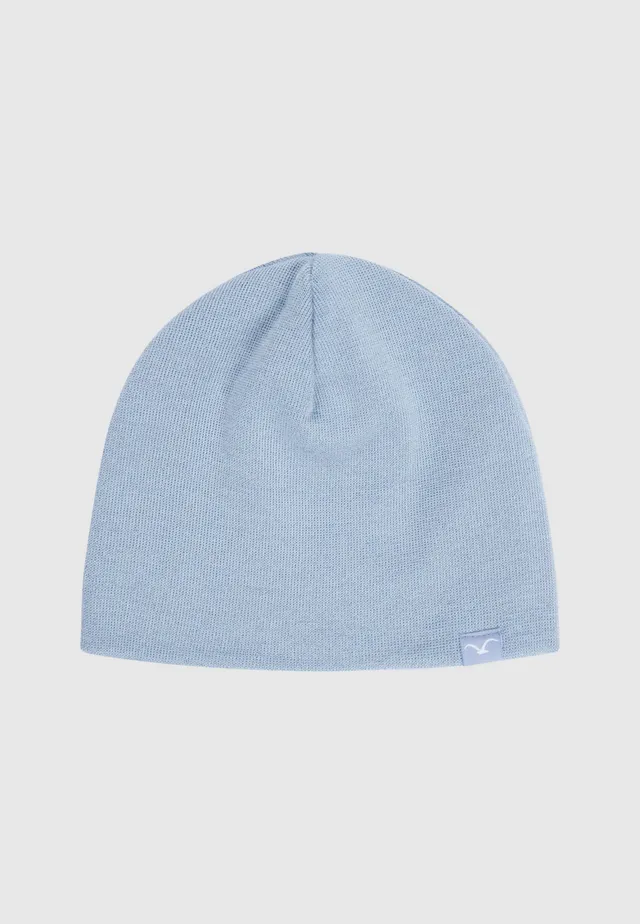 cleptomanicx-fine-beanie-m-tze-flachstrick-logo-label image 1