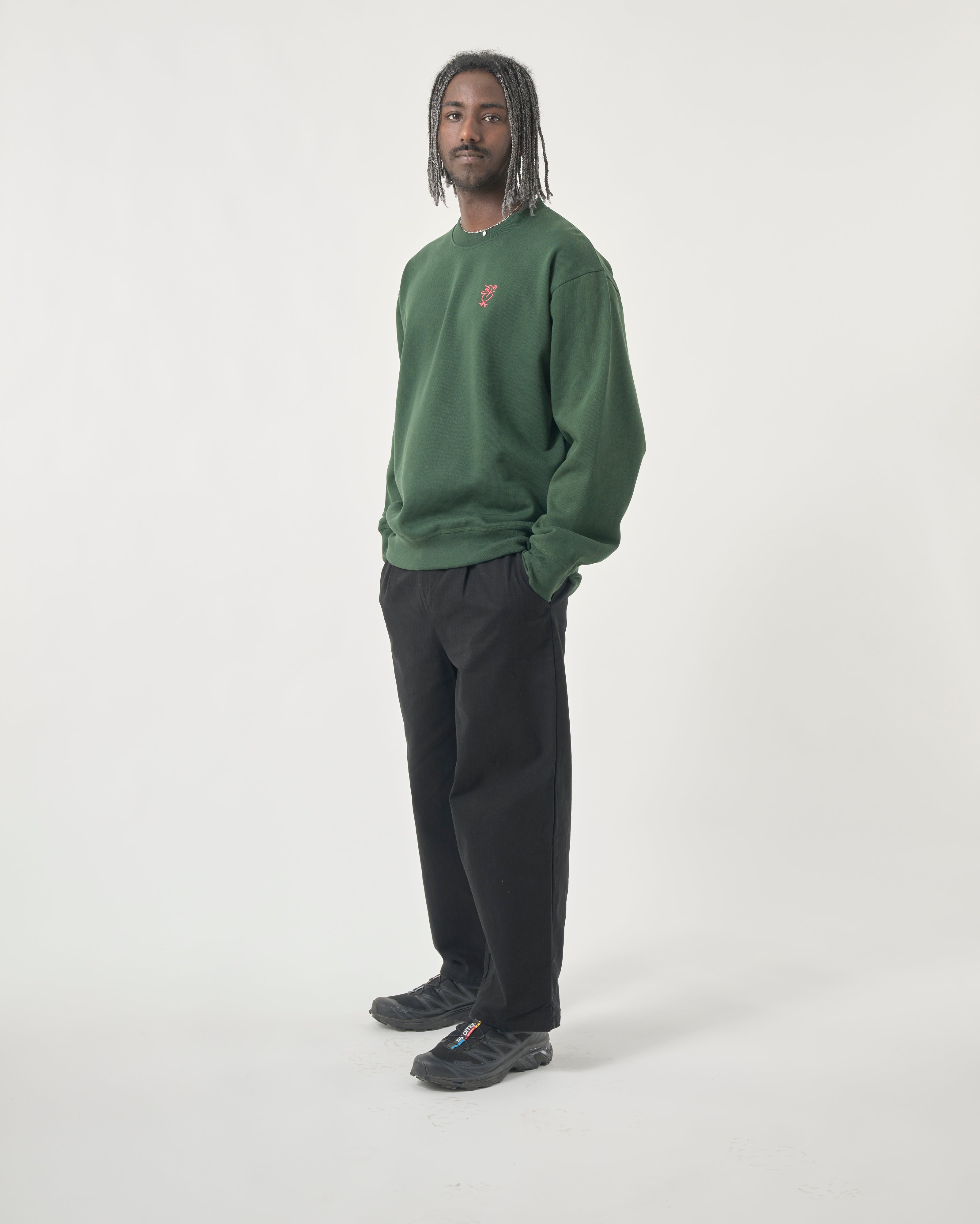 cleptomanicx-sketch-gull-crewneck-sweatshirt-boxy-fit image 2
