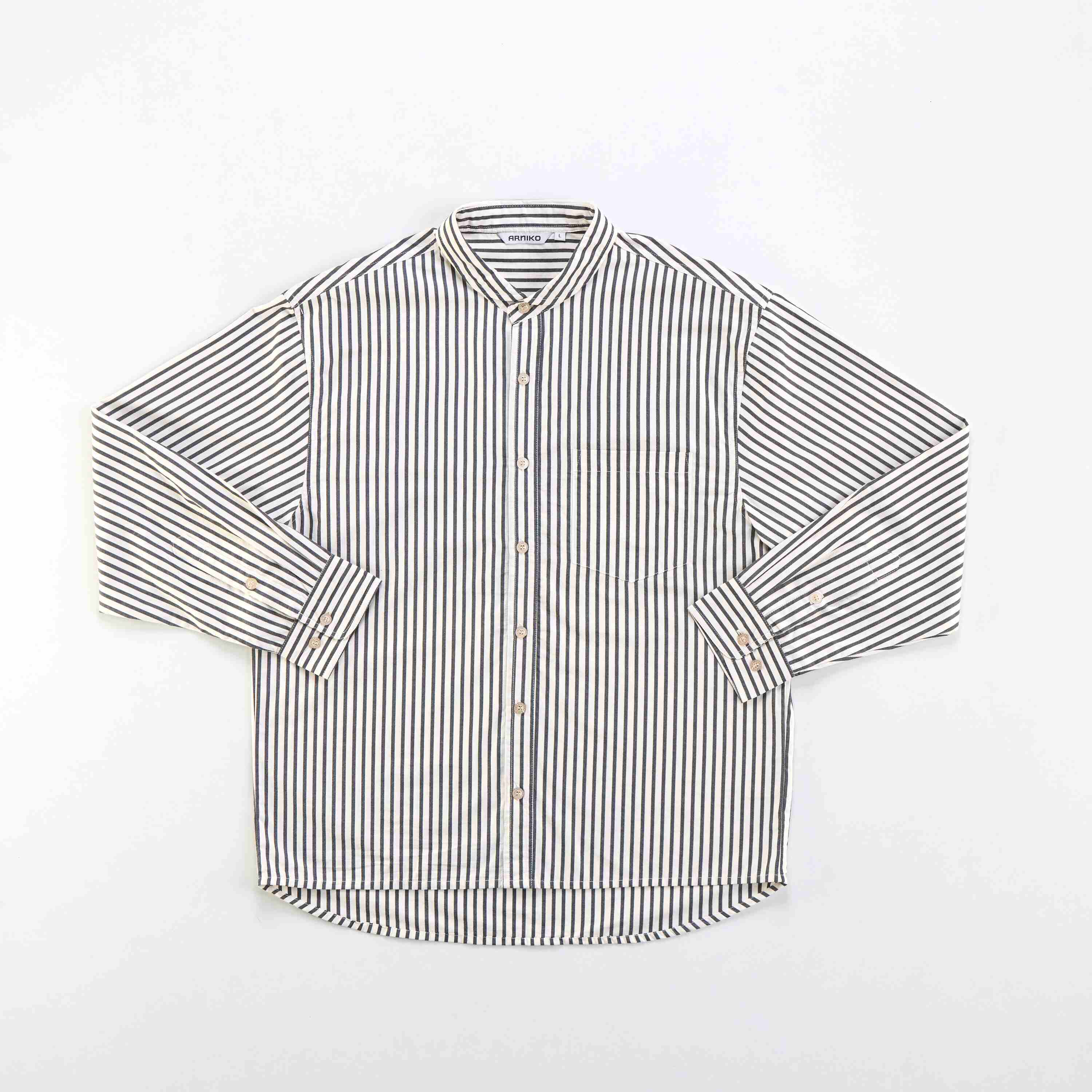 arniko-lolo-black-white-stripes-hemd-bio-baumwolle image 1