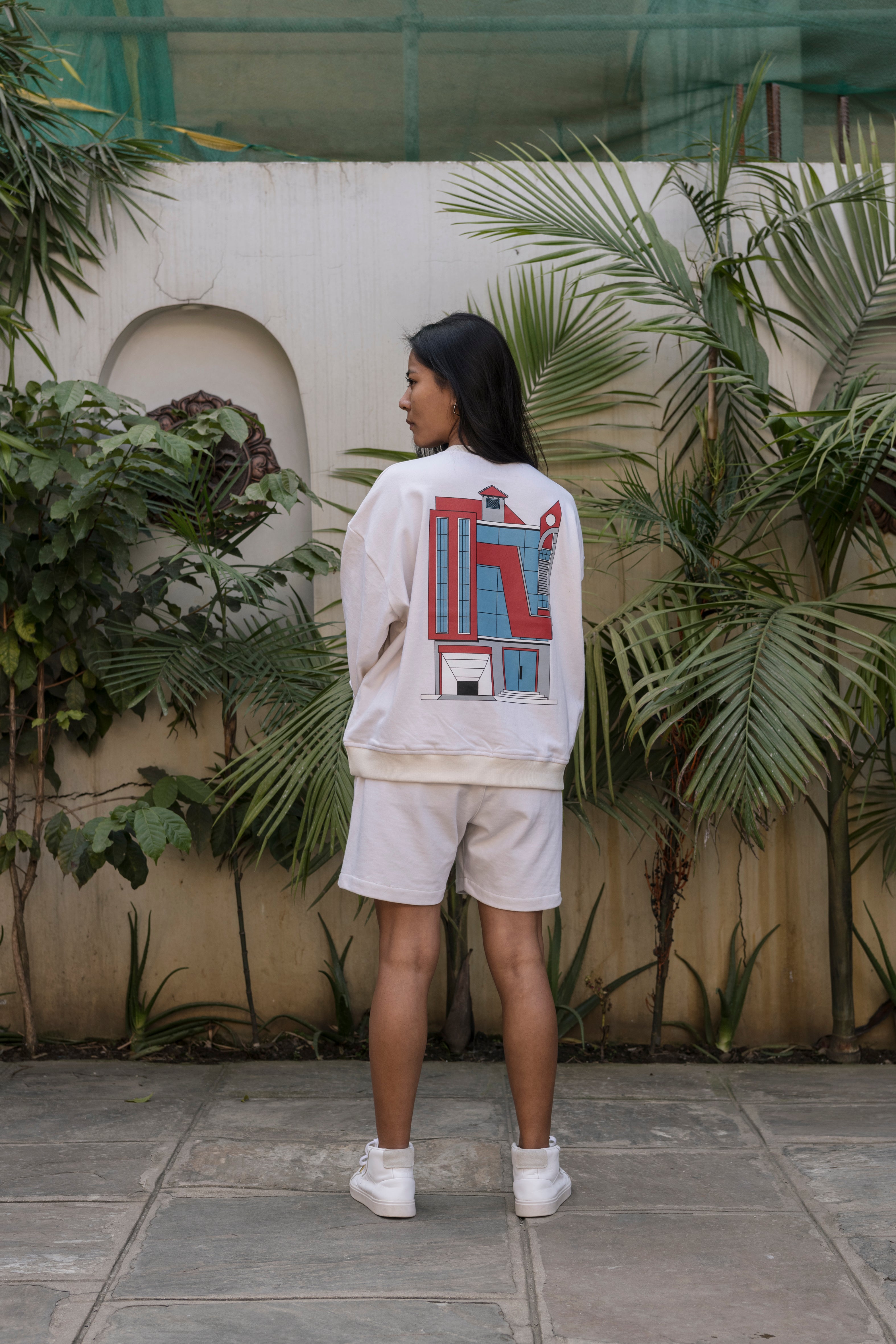 arniko-rishi-white-terry-shorts-wei-bio-baumwolle image 2