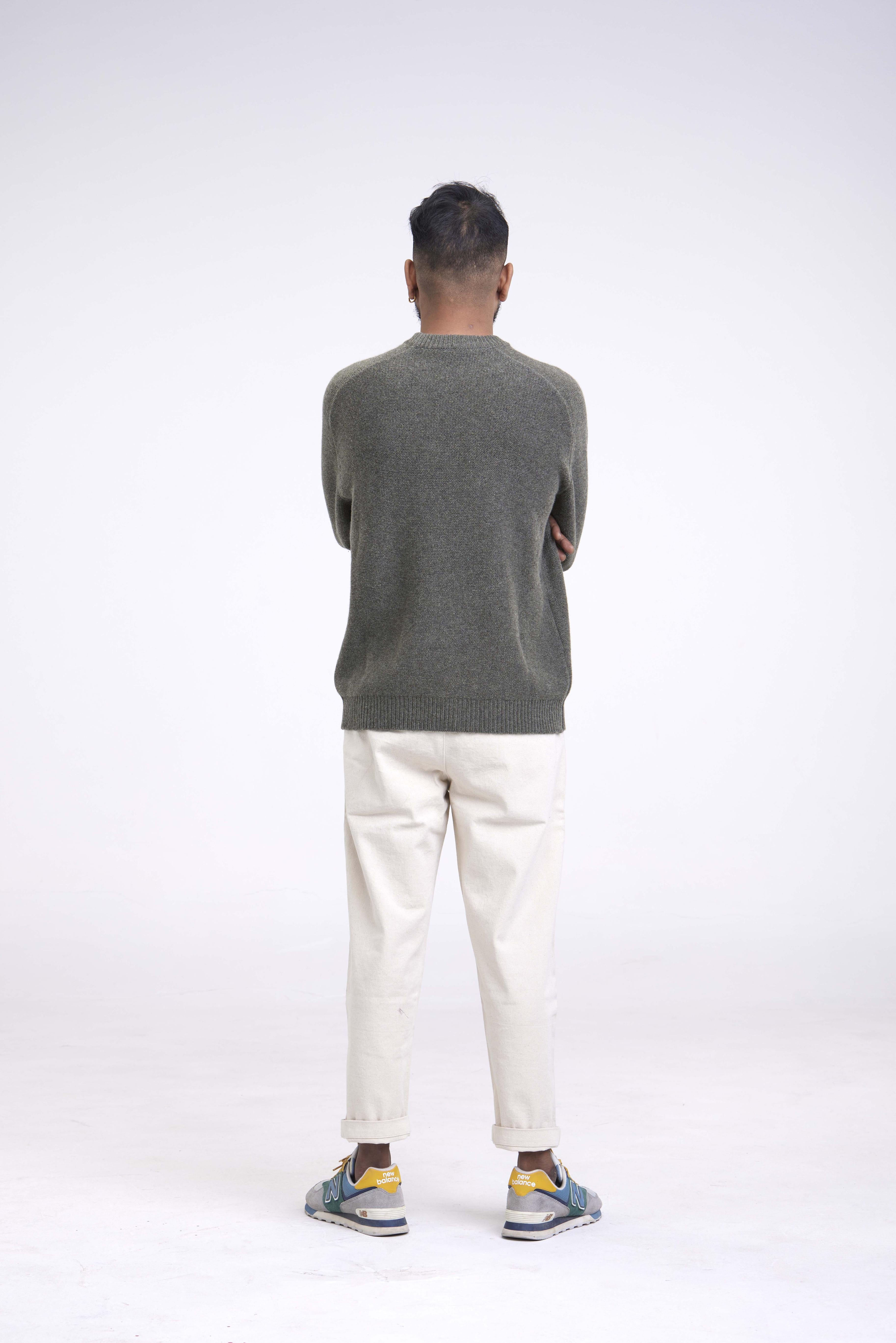 arniko-pravin-strickpullover-moosgr-n-merino-kaschmir-unisex image 2