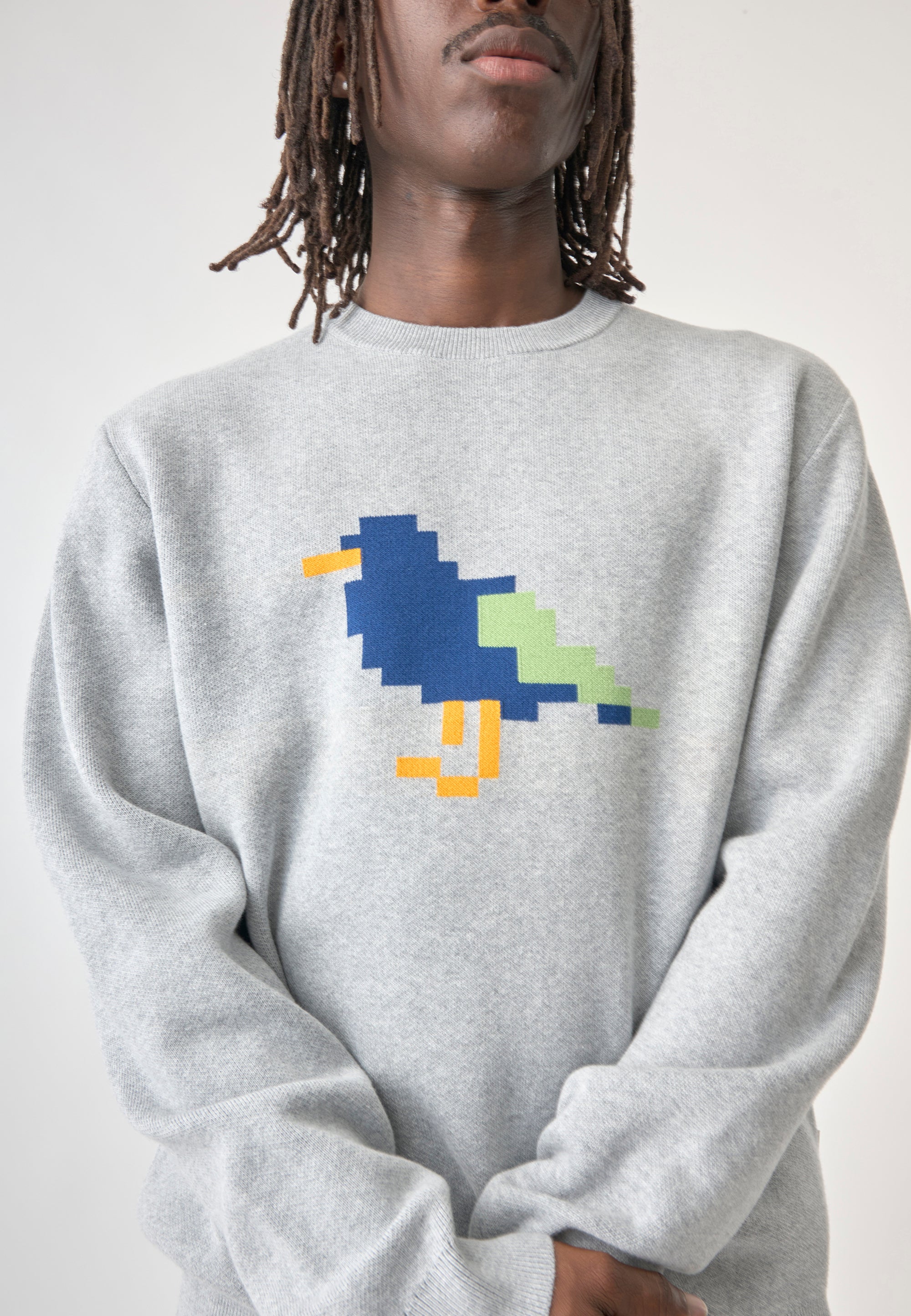 cleptomanicx-pixel-gull-crewneck-strickpullover-bio-gr-m image 4