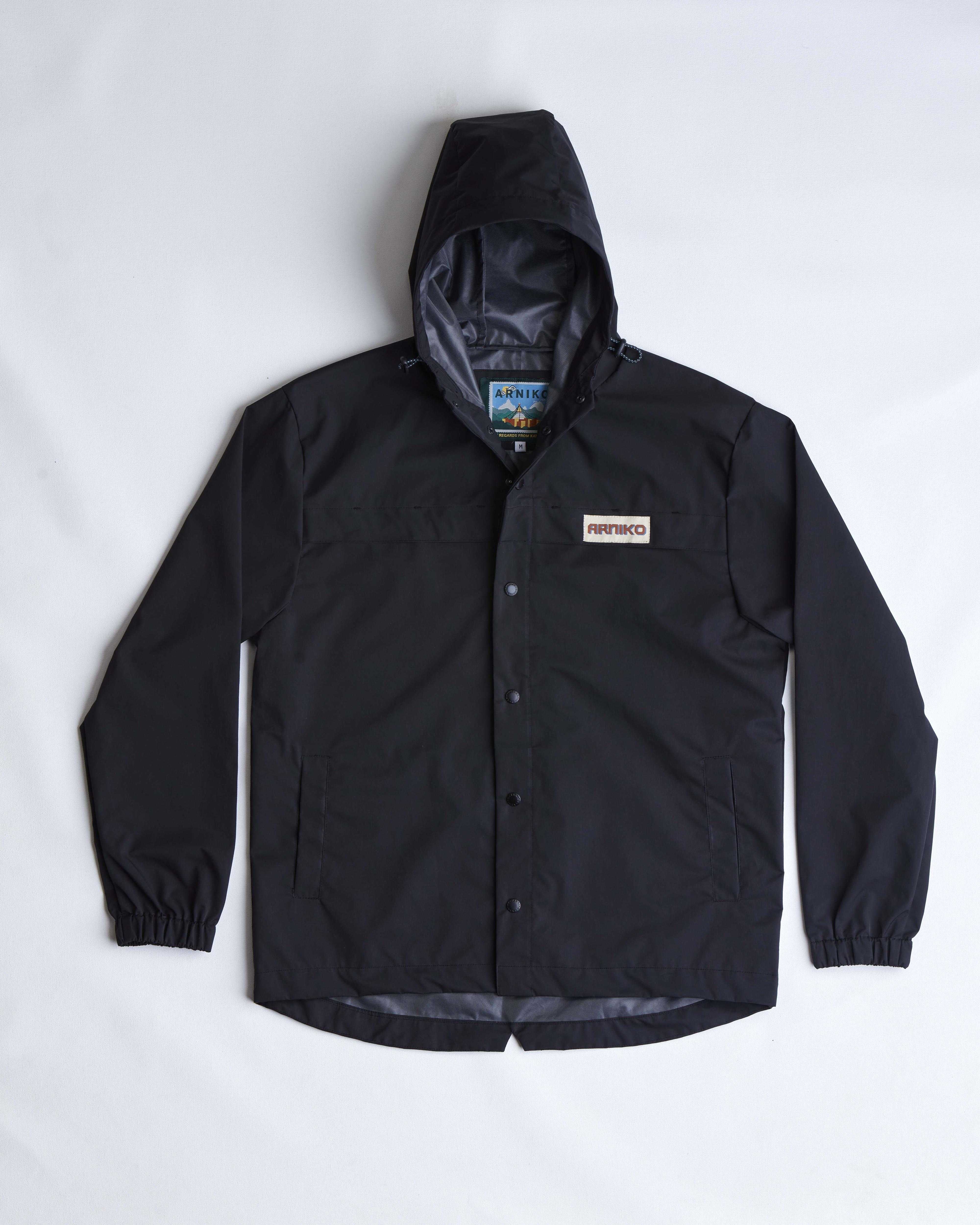 arniko-monsoon-jacke-black-regenjacke-wasserabweisend image 1