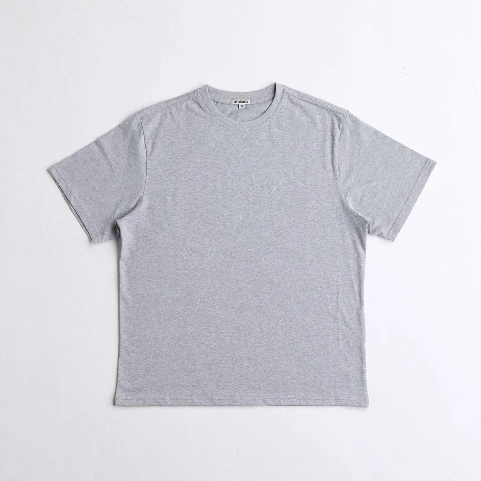 arniko-trikon-t-shirt-grey-melange-bio-baumwolle image 1