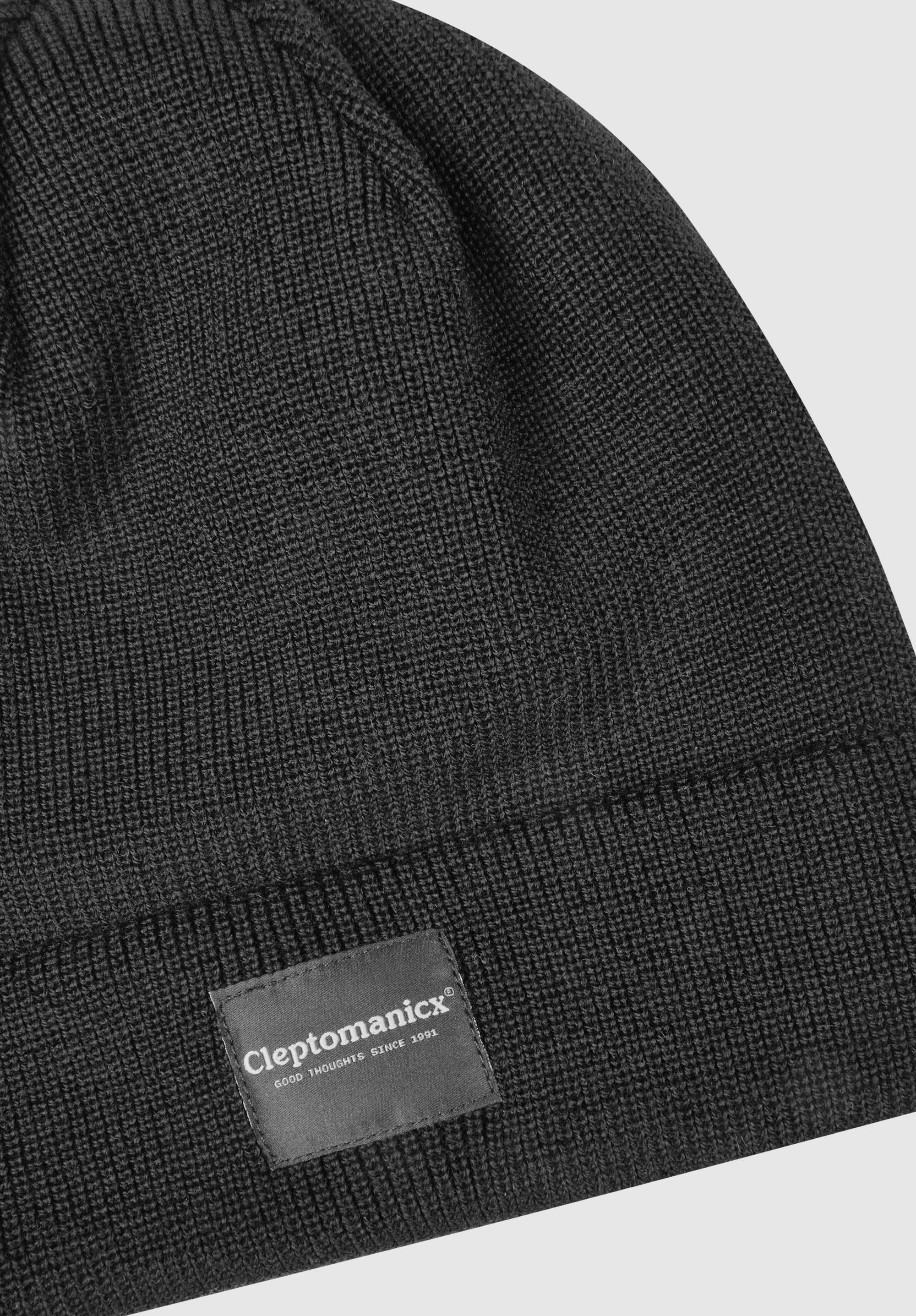 cleptomanicx-mono-color-beanie-strickm-tze-wollmix-patch image 3