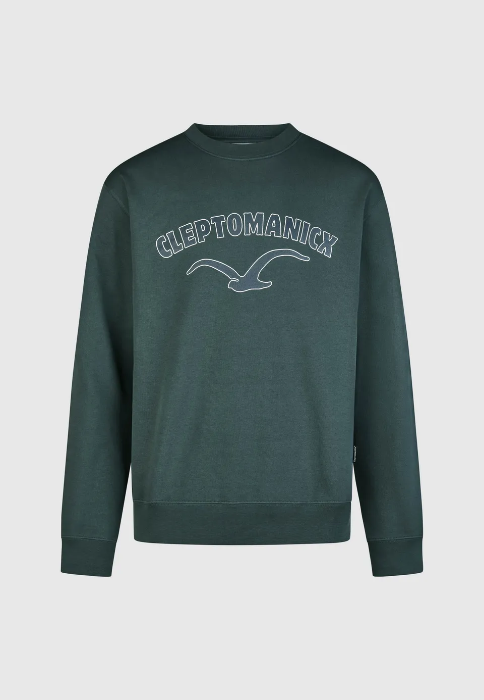 cleptomanicx-college-type-crewneck-sweatshirt-bio-print image 1