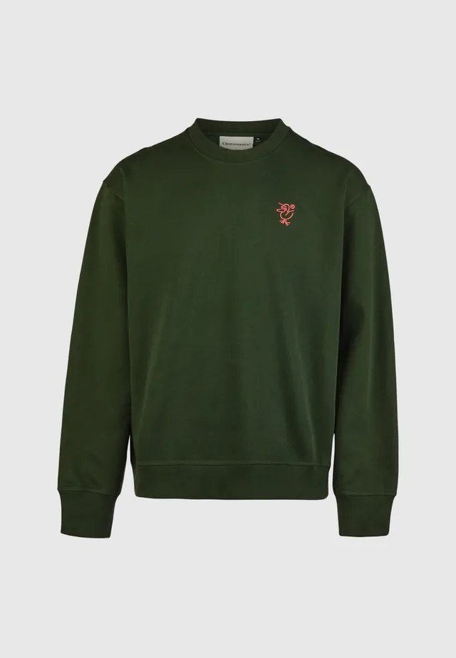cleptomanicx-sketch-gull-crewneck-sweatshirt-boxy-fit image 1