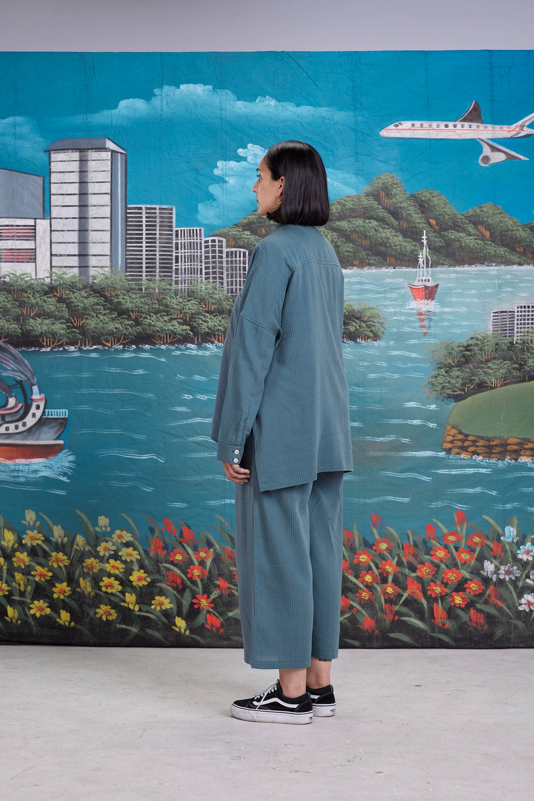 arniko-tahira-banana-teal-hemd-t-rkis-oversize image 4
