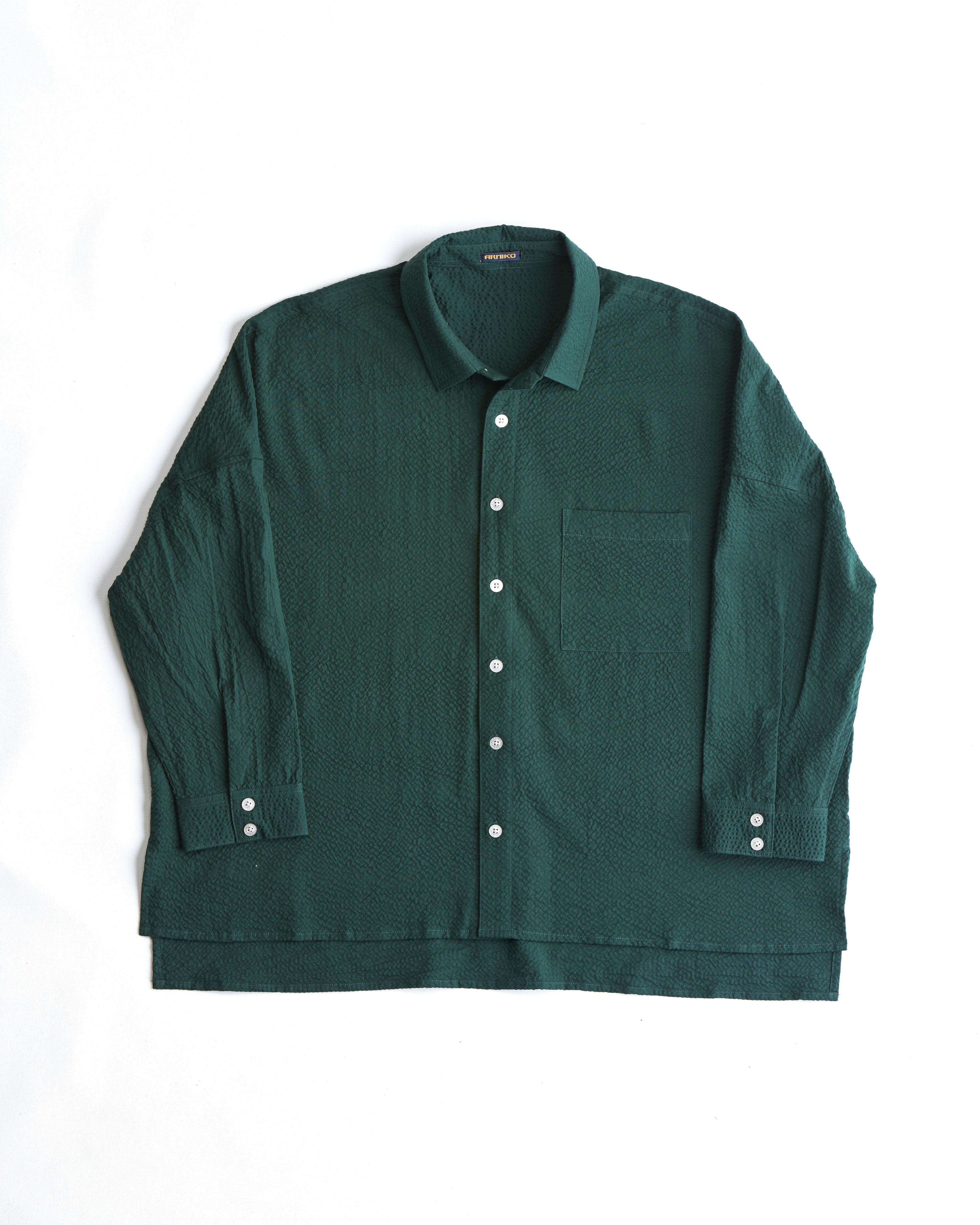 arniko-tahira-hemd-gr-n-seersucker-oversize image 1
