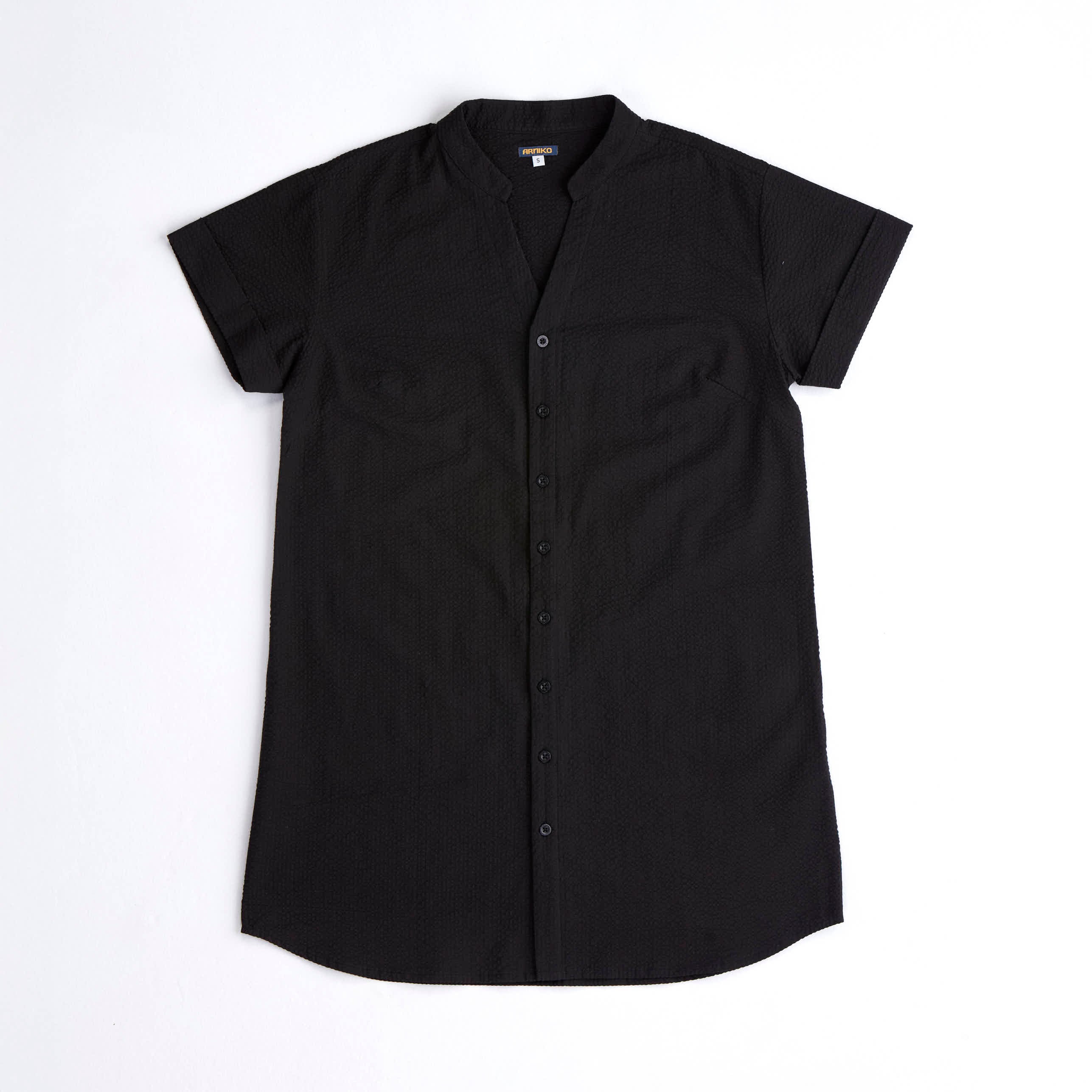 arniko-jo-kleid-schwarz-seersucker-bio-baumwolle image 1