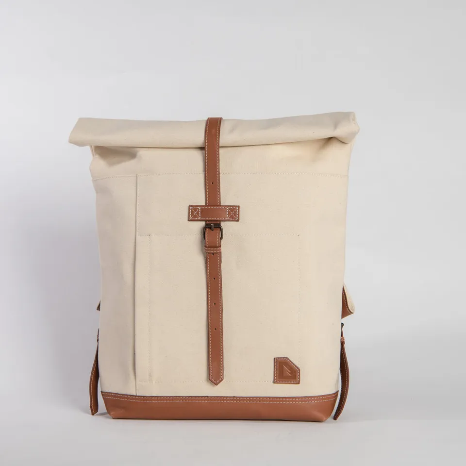 arniko-bags-roll-up-off-white-rucksack-canvas-16-22l-laptop image 1