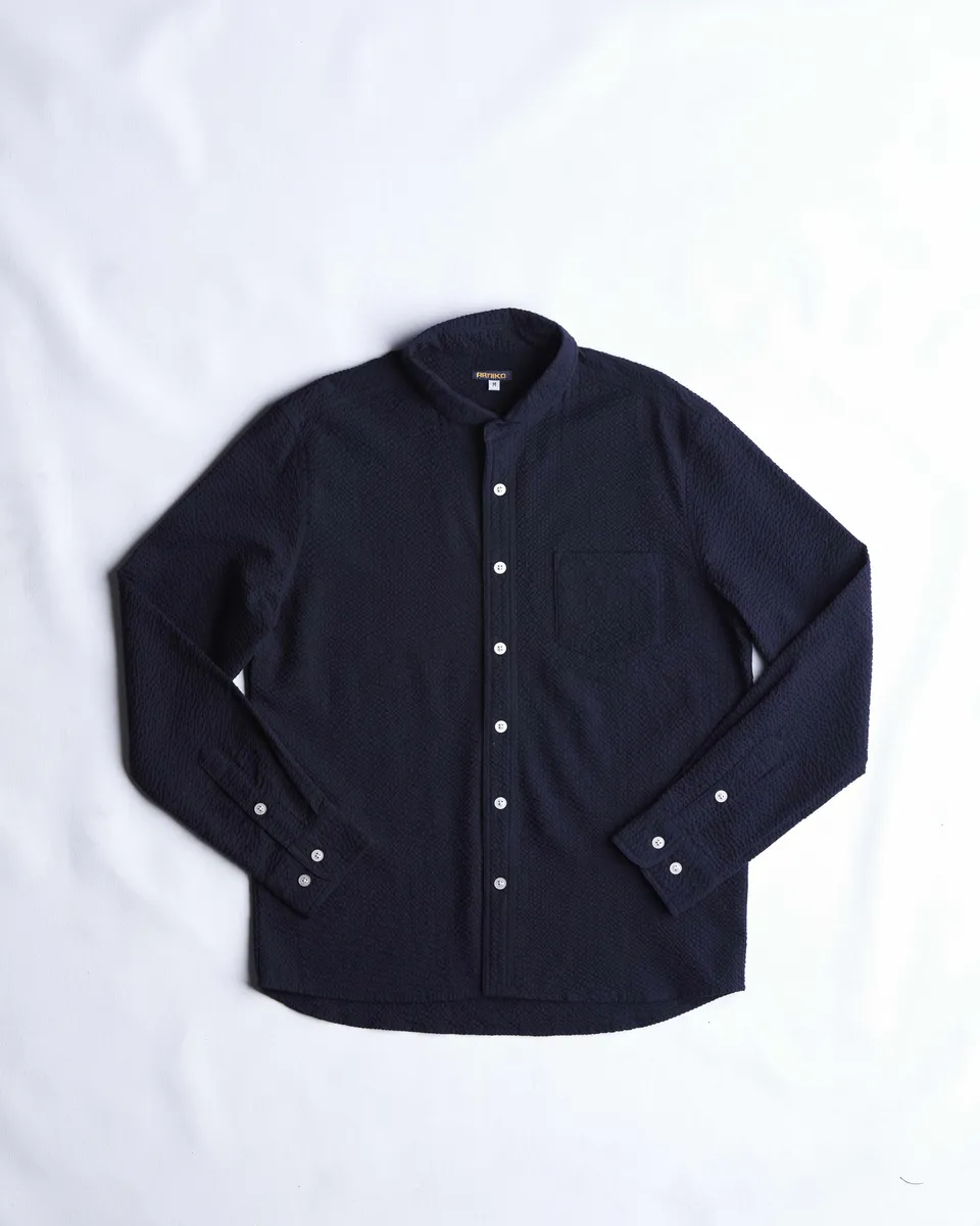 arniko-shirts-shirt-durga-navy-seersucker-hemd-bio image 1