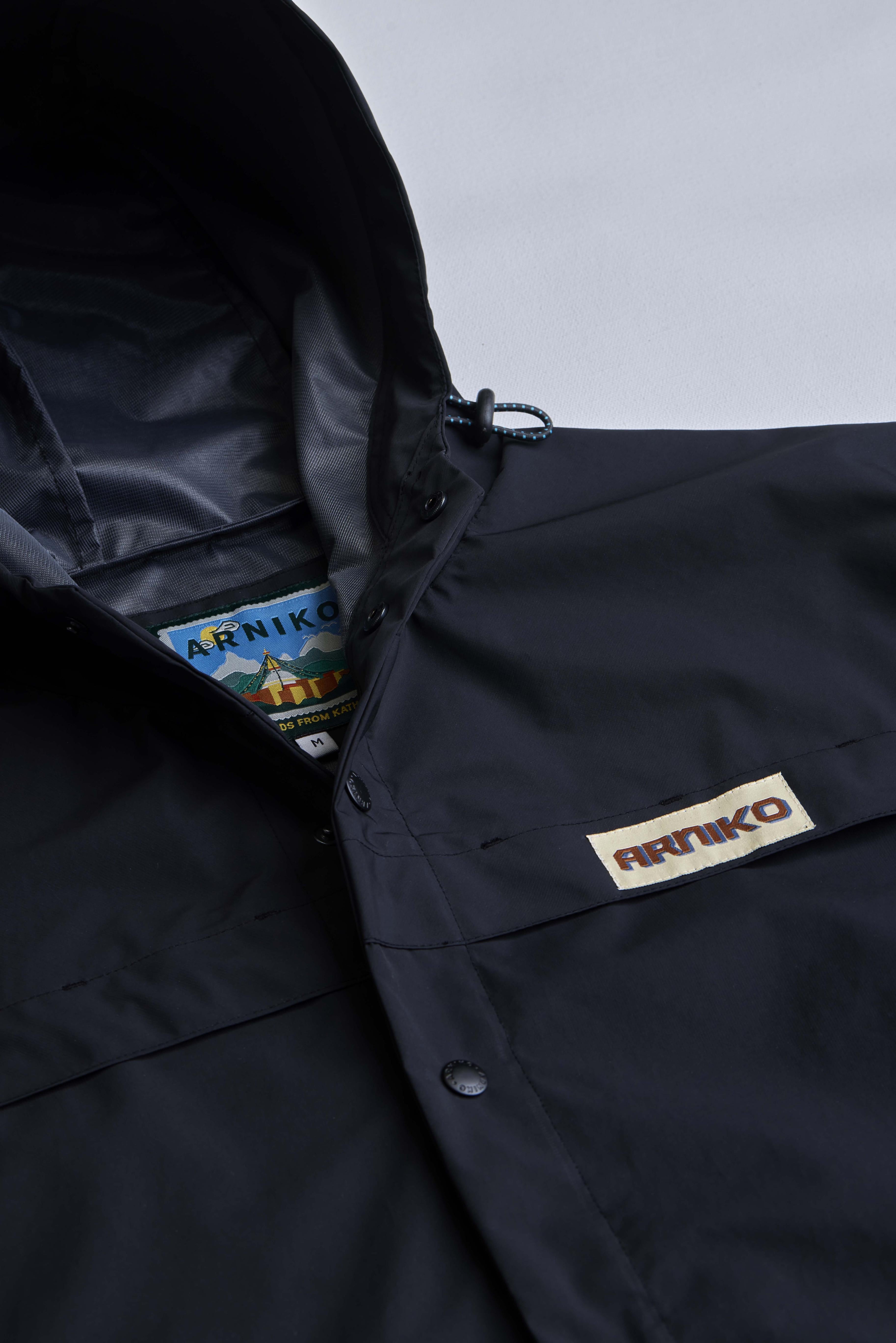 arniko-monsoon-jacke-black-regenjacke-wasserabweisend image 3