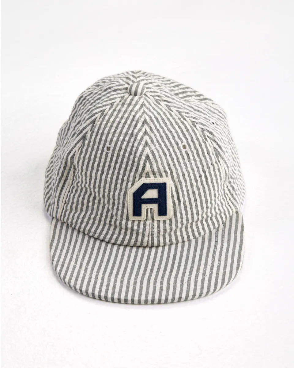 arniko-a-6-panel-cap-gr-n-wei-seersucker image 1