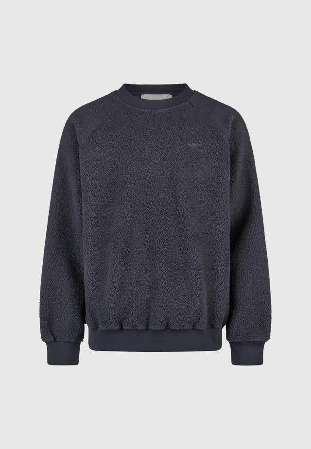 cleptomanicx-flaneur-crewneck-sweatshirt-teddyfleece image 1