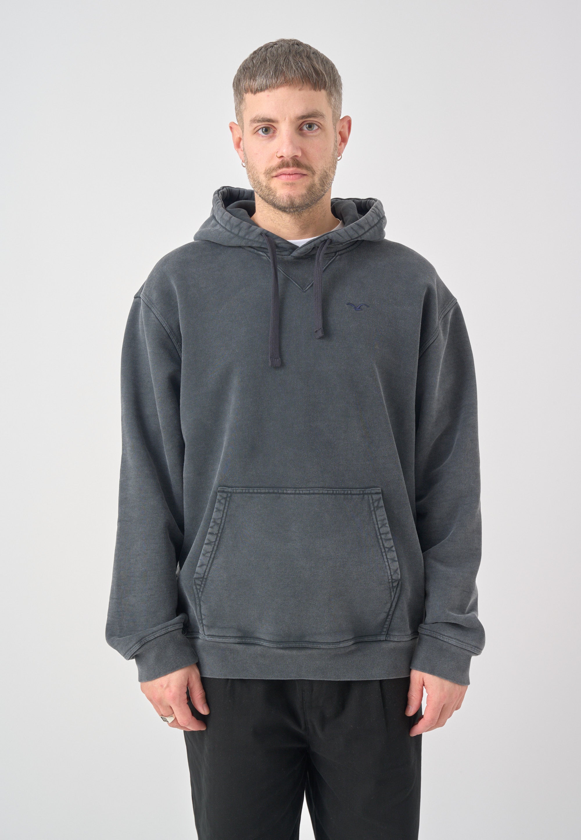 cleptomanicx-ligull-washed-boxy-hooded-hoodie image 3