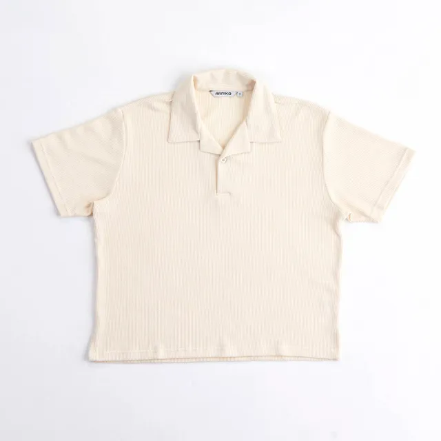 arniko-cricket-polo-cropped-off-white-waffle-damen image 1